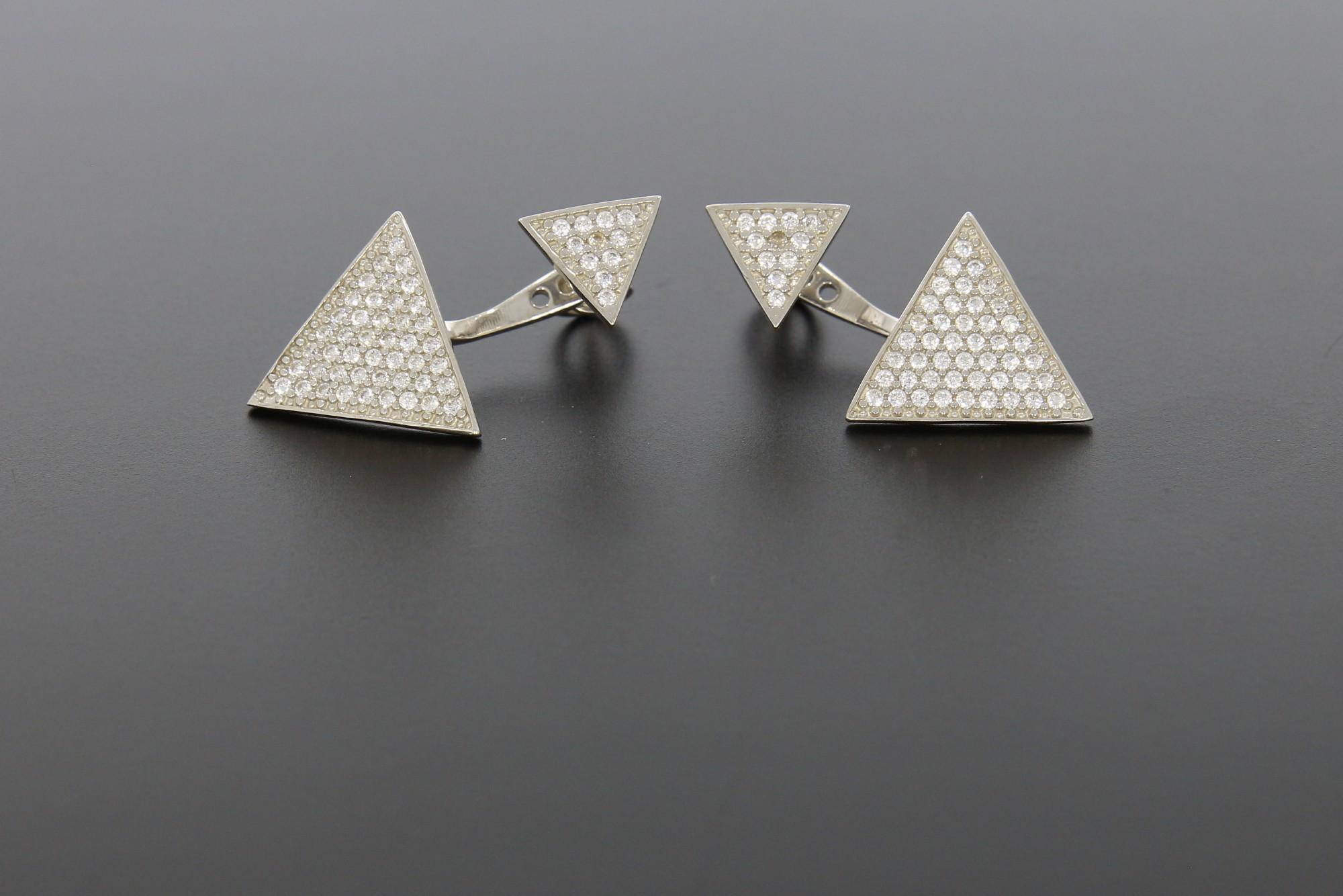 Tootefoto - Hõbekõrvarõngad 925*Tsirkoonid