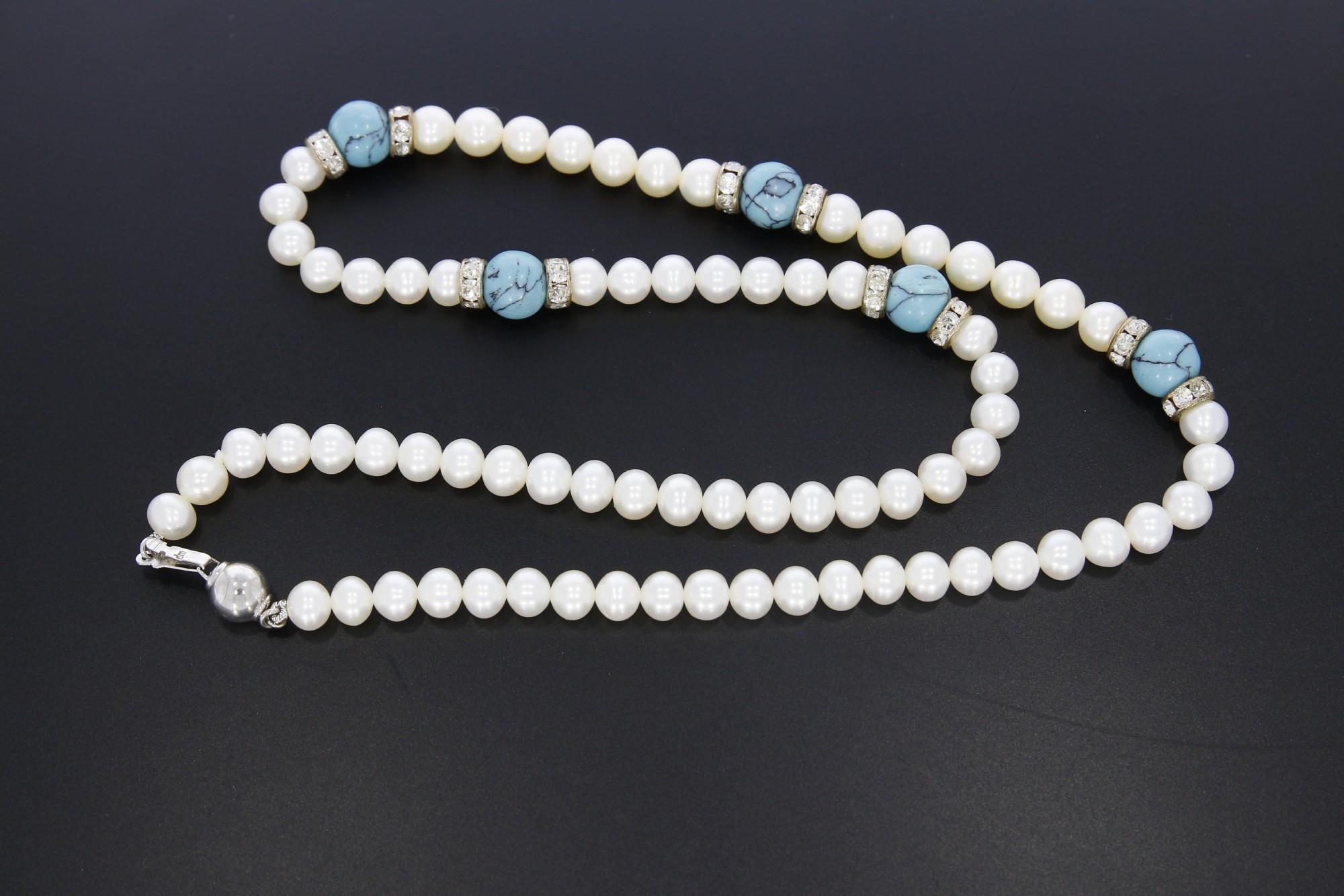 Tootefoto - Kaelakett hõbedaga 925* Türkiis