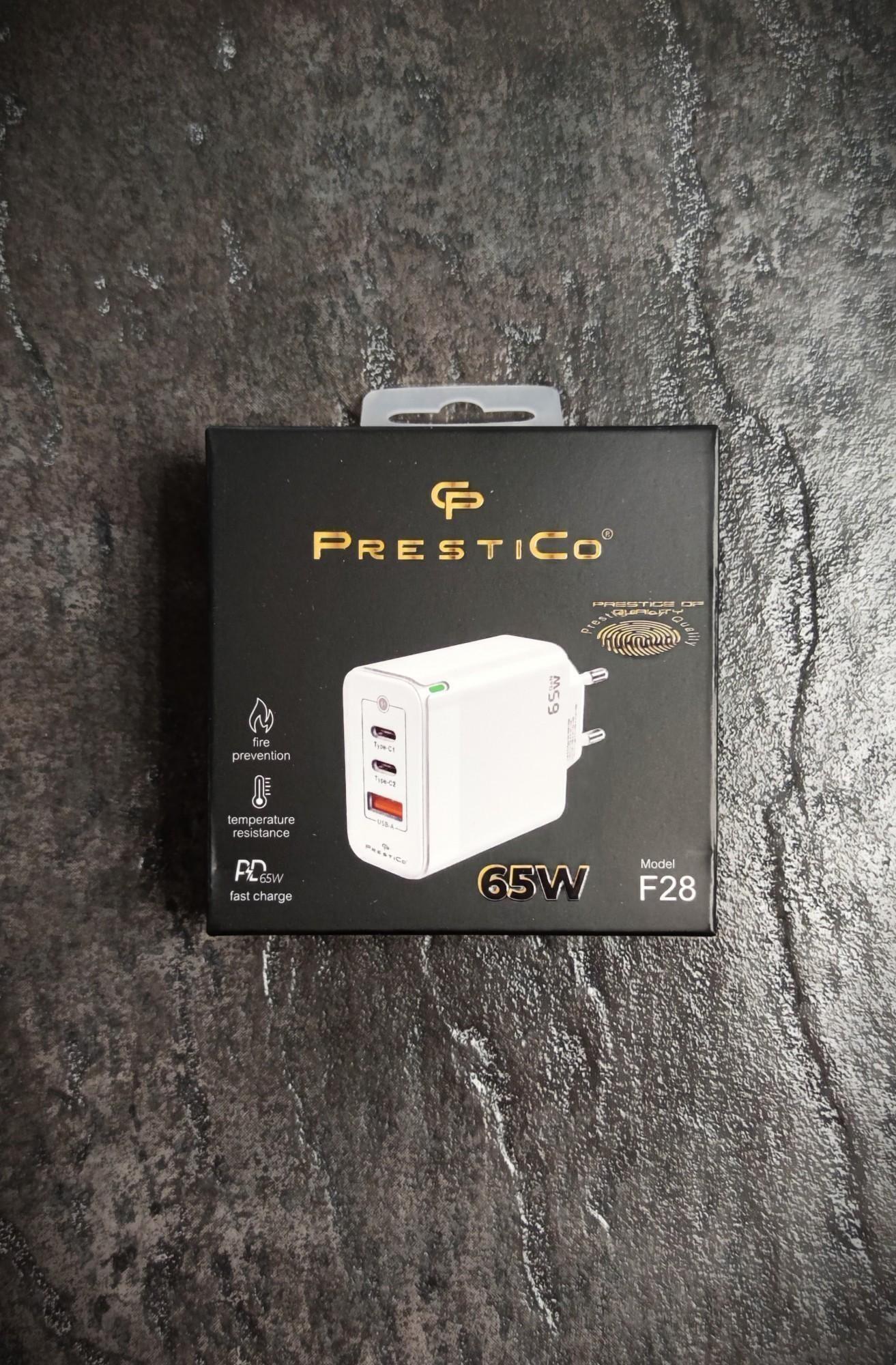 Tootefoto - Laadija PRESTICO F28 1xUSB​ + 2xUSB Type-C ​QC​ 65W​