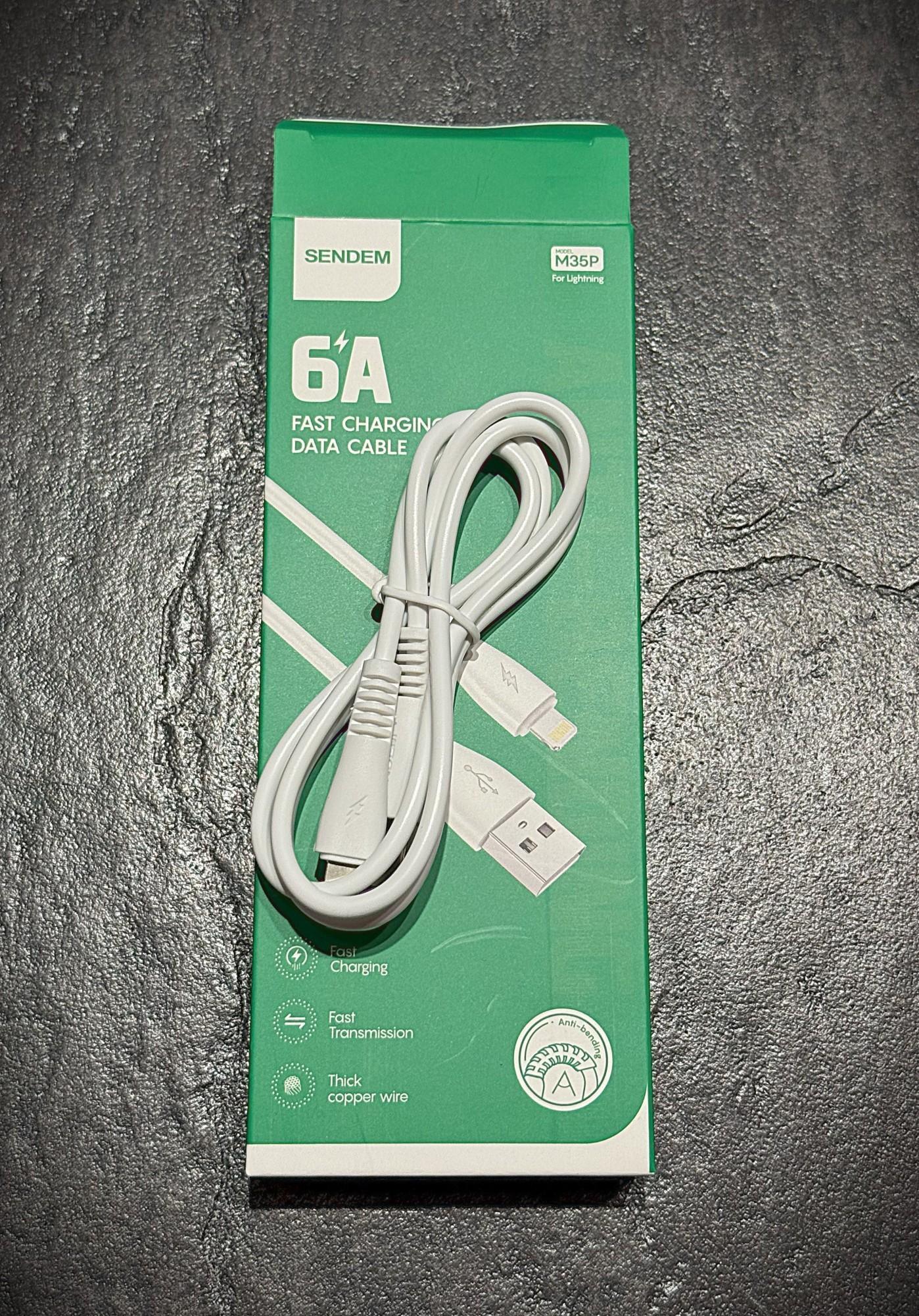 Tootefoto - Juhe SENDEM M35P USB -> Lightning 6A Valge