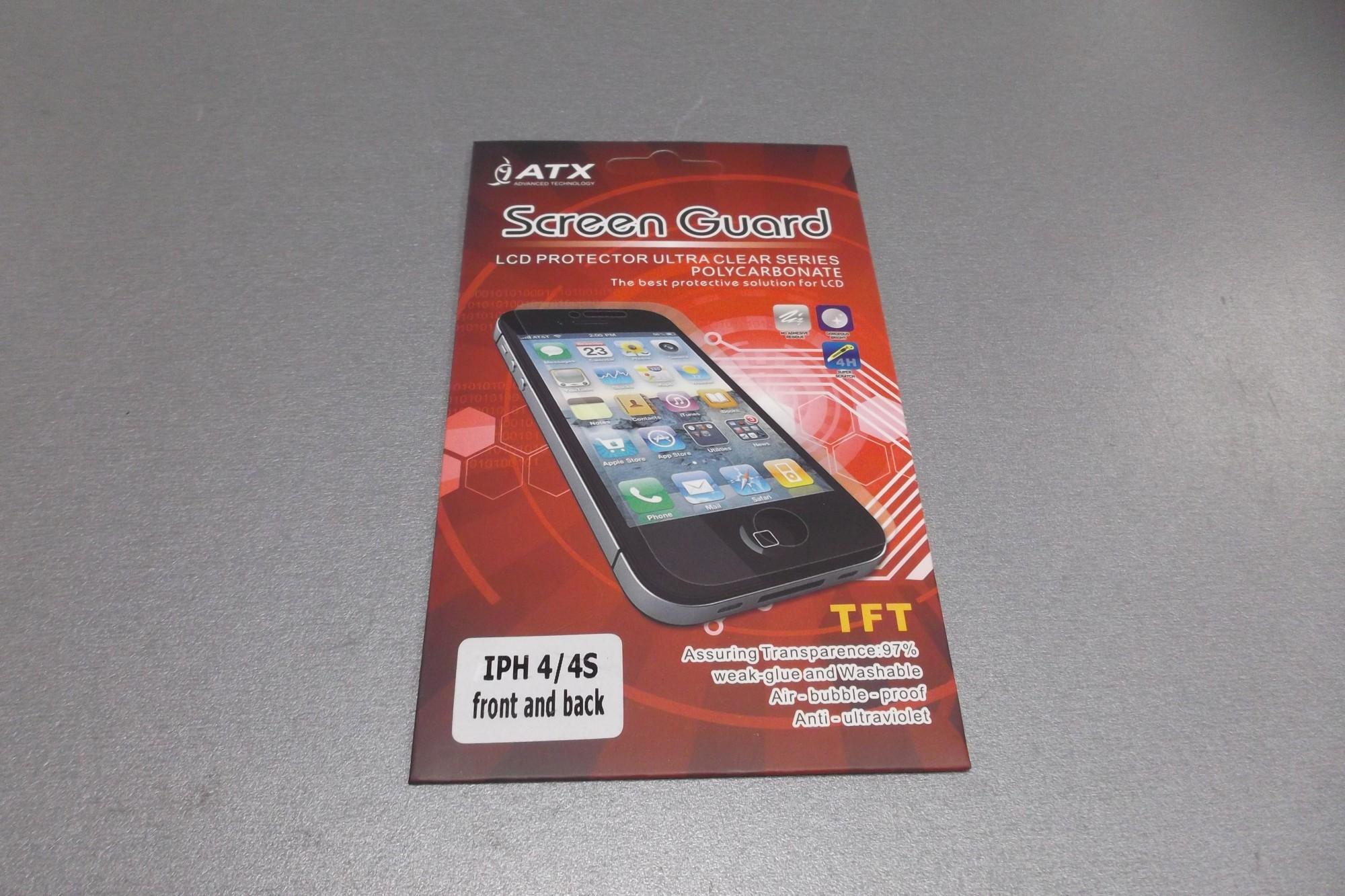 Tootefoto - Ekraani kaitseklaas IPH 4/4S front+back