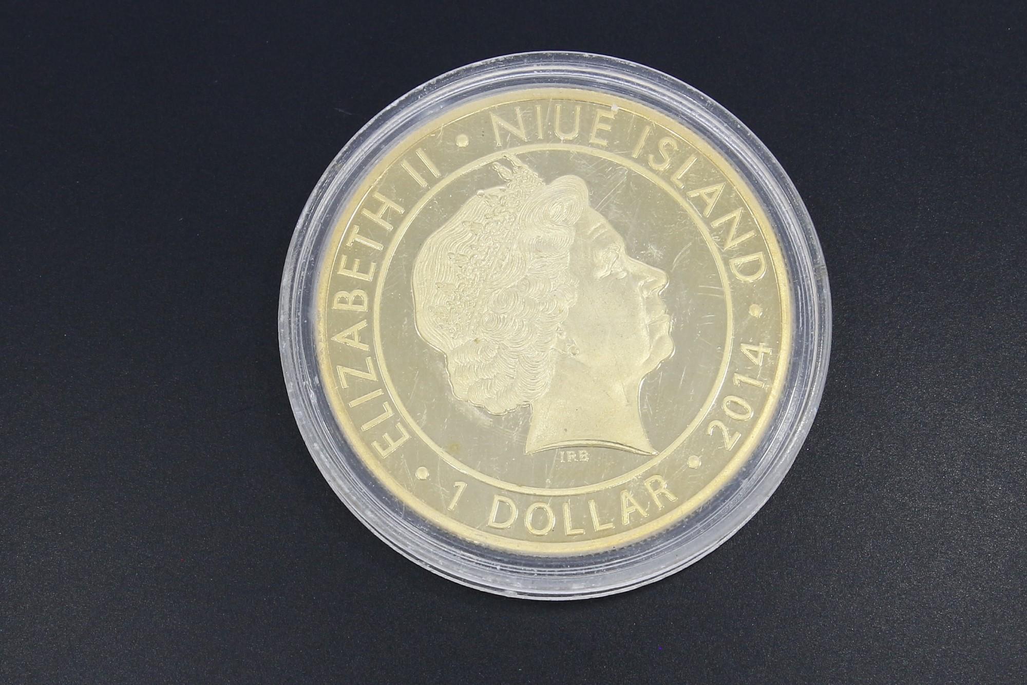 Tootefoto - Vask-nikkelmünt 1 dollar Elizabeth II Baltic Way 25th Annive