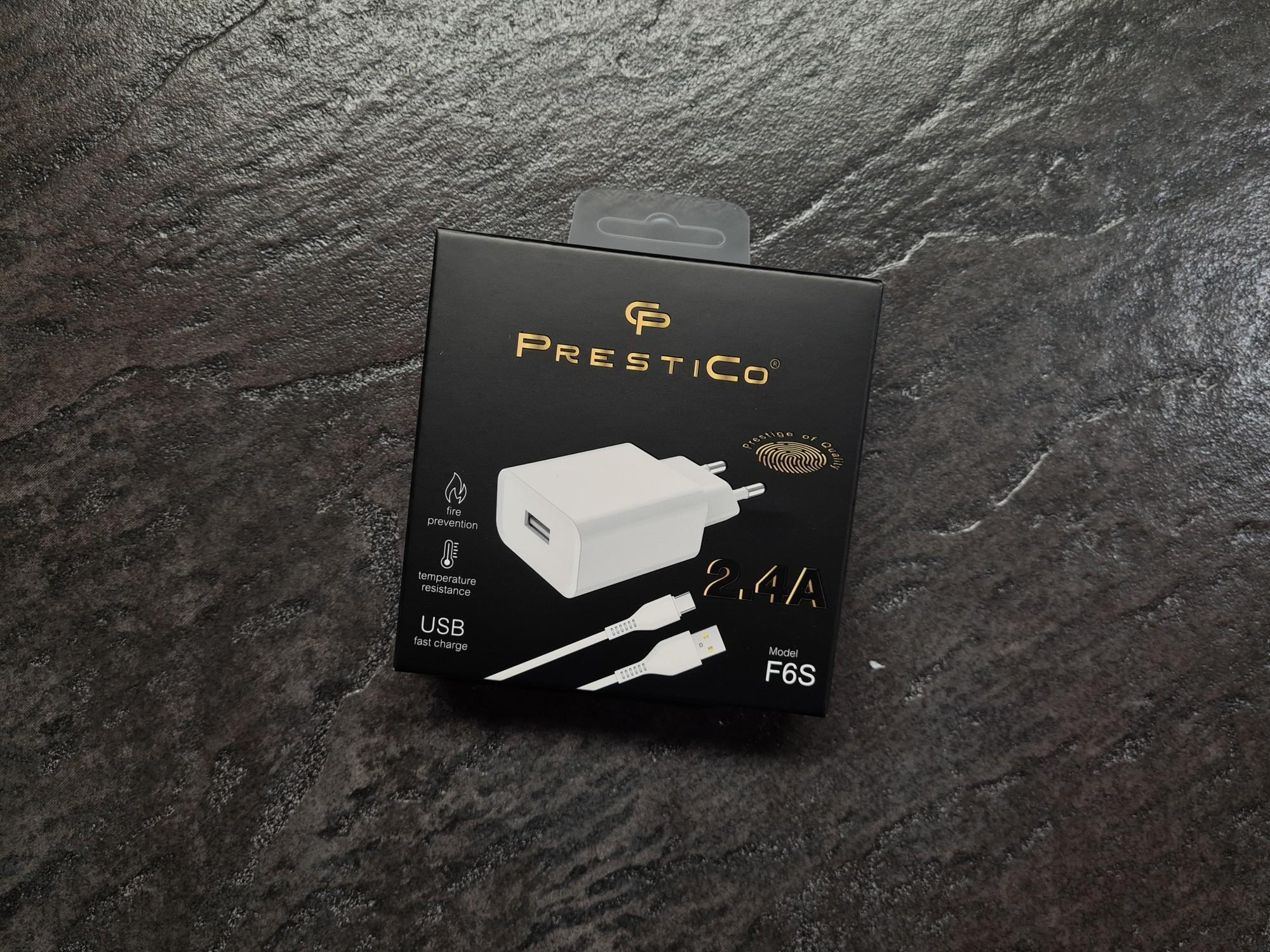 Tootefoto - Laadija PRESTICO F8S USB Type- C 20W + Juhe USB → USB Type-C