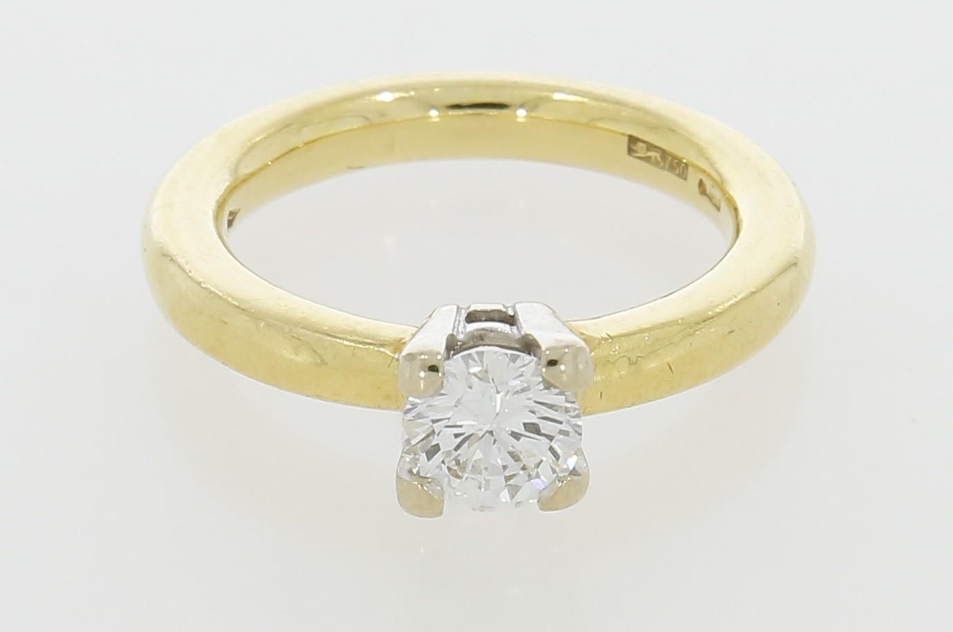 Tootefoto - Kuldsõrmus 750* Briljant VVS1 0