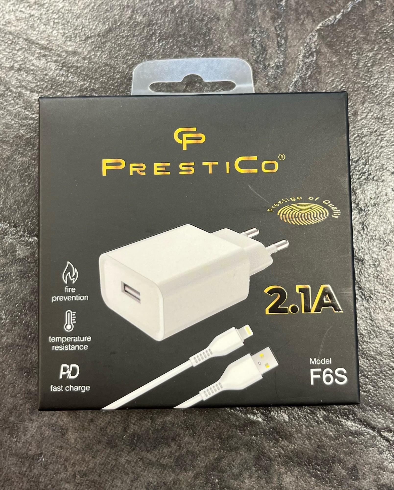 Tootefoto - Laadija Prestico USB 2A + Lightning
