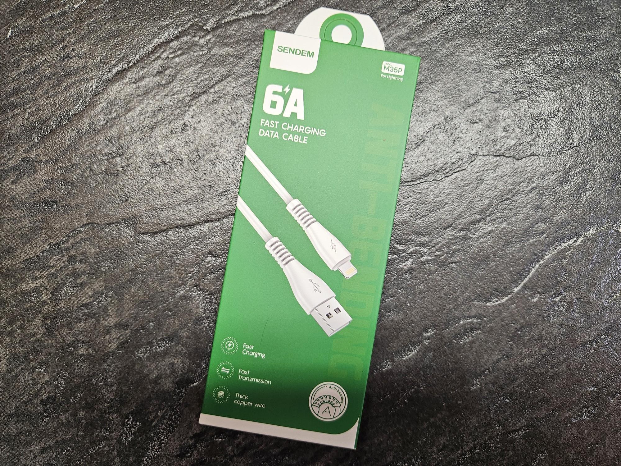 Tootefoto - Juhe SENDEM M35P USB - Lightning 6A valge