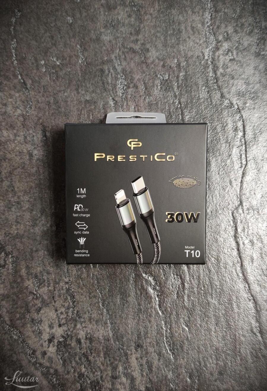 Tootefoto - Juhe PRESTICO T10 USB - USB Type-C Lightning 30W PD must