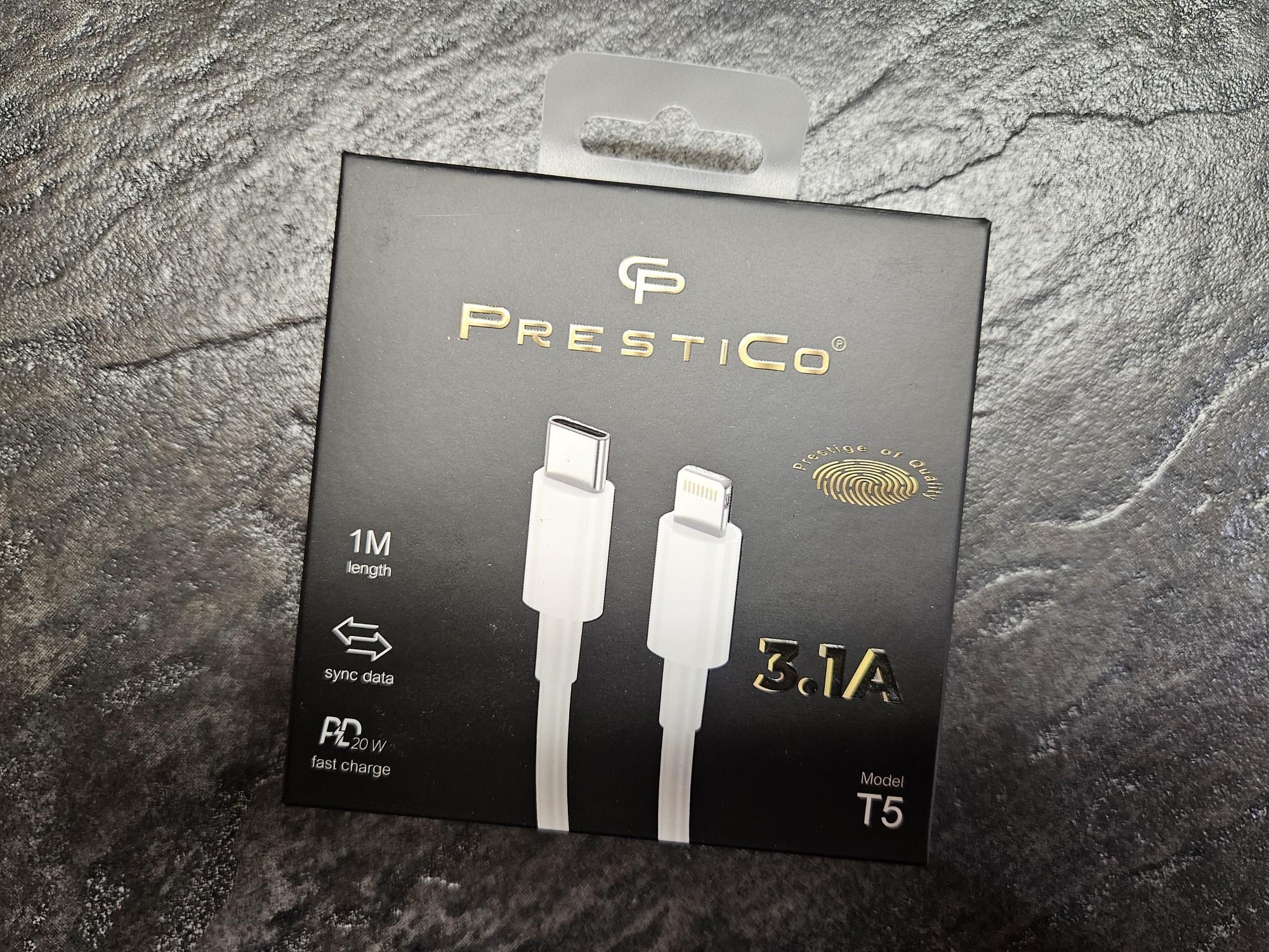 Tootefoto - Juhe PRESTICO T5 USB-C - Lightning PD valge