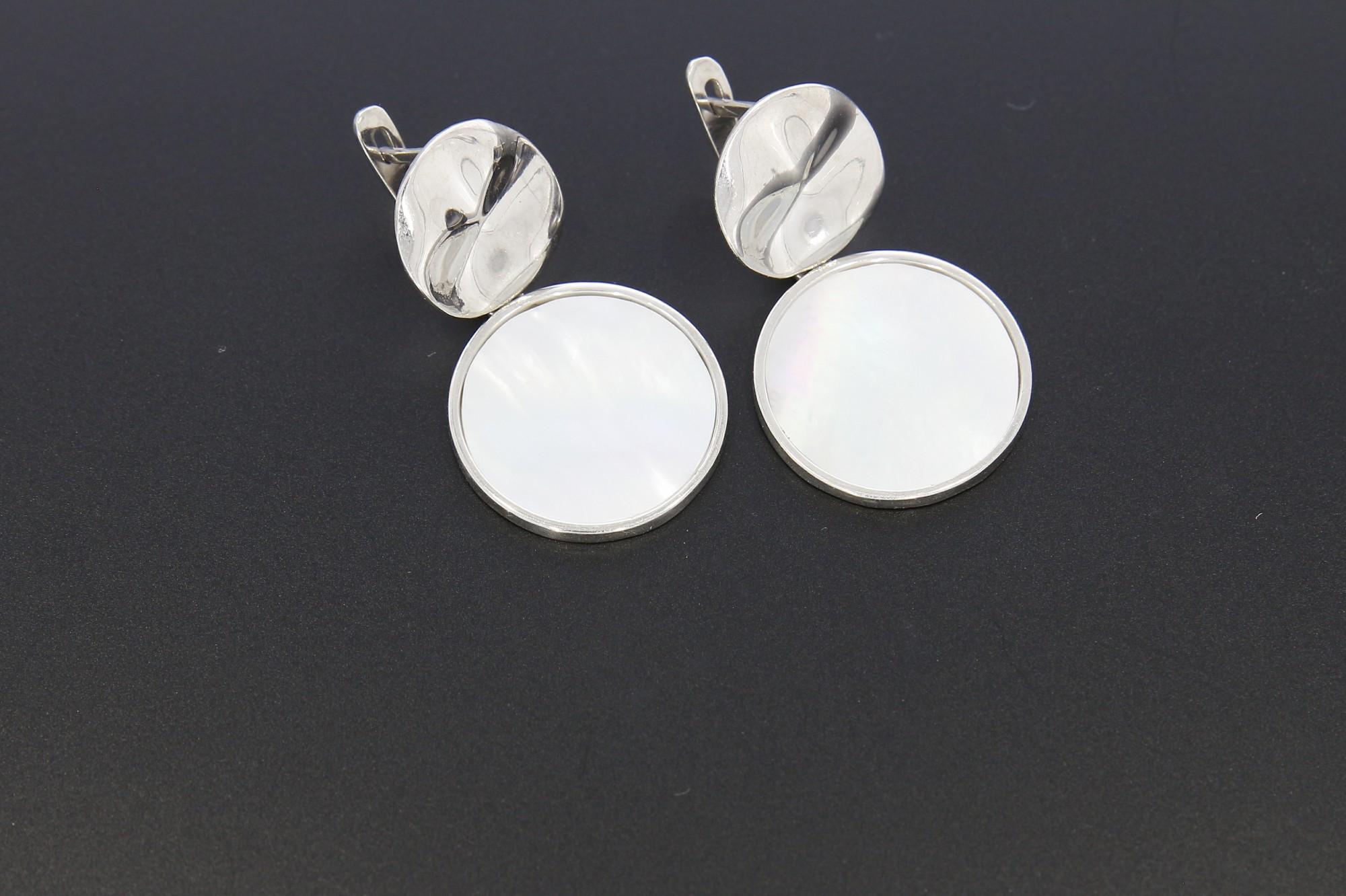 Tootefoto - Hõbekõrvarõngad 925* Pärlmutter Deva Jewelry