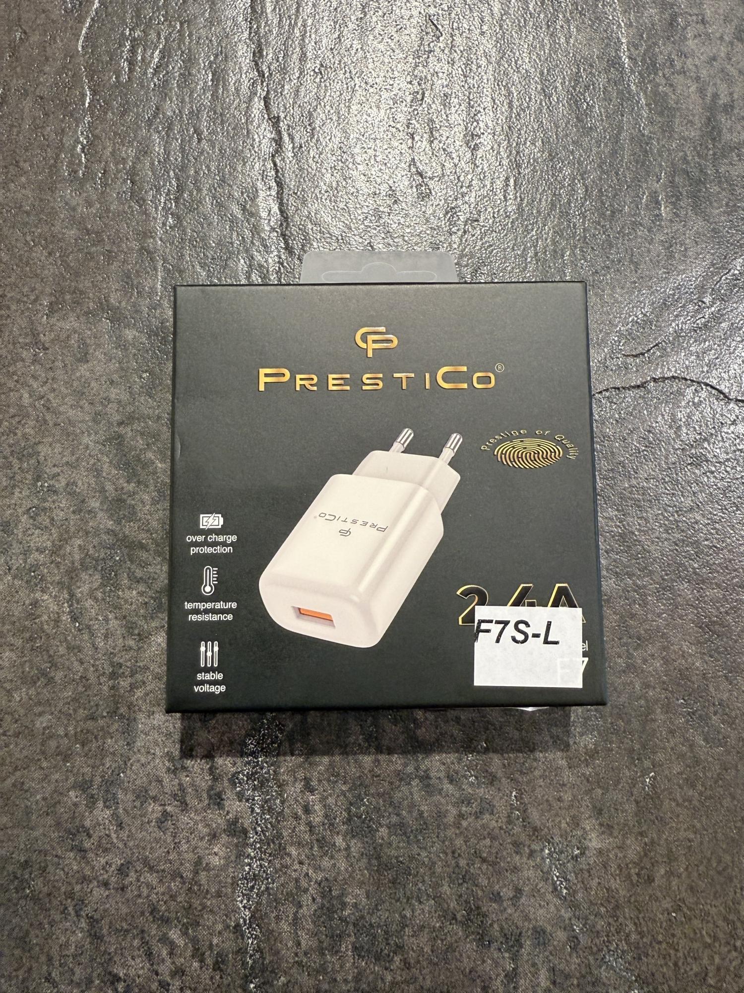 Tootefoto - Laadija PRESTICO F75 1x USB+juhe Lightning 2,4A