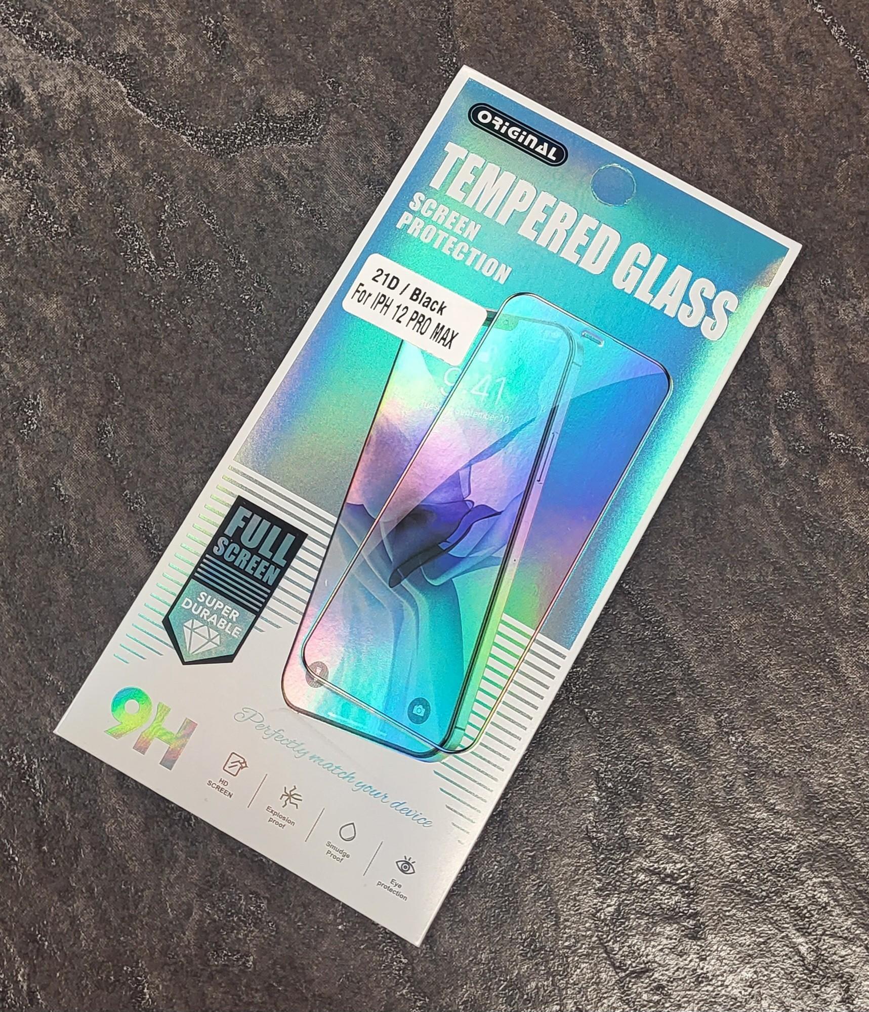 Tootefoto - Kaitseklaas iPhone 12 MAX 21D FULL GLUE