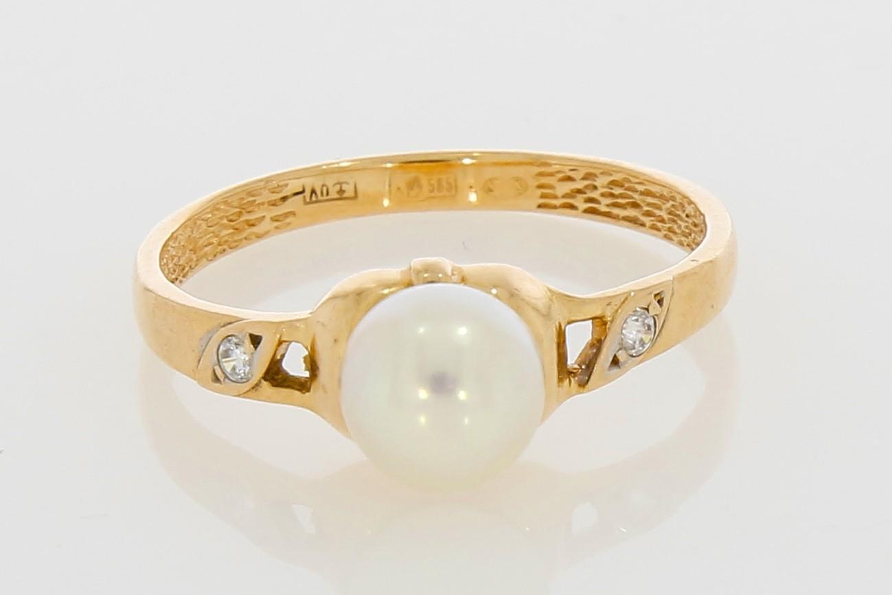 Tootefoto - Kuldsõrmus 585* Pärl