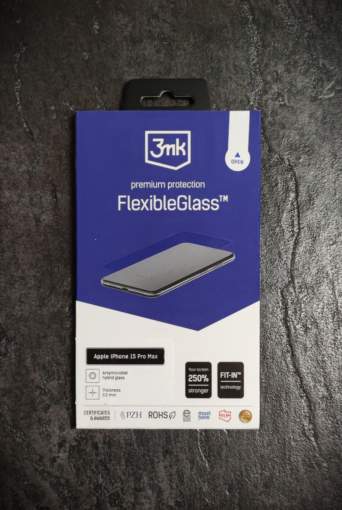 Tootefoto - Kaitseklaas 3MK FLEXIBLE IPhone 15 Pro Max