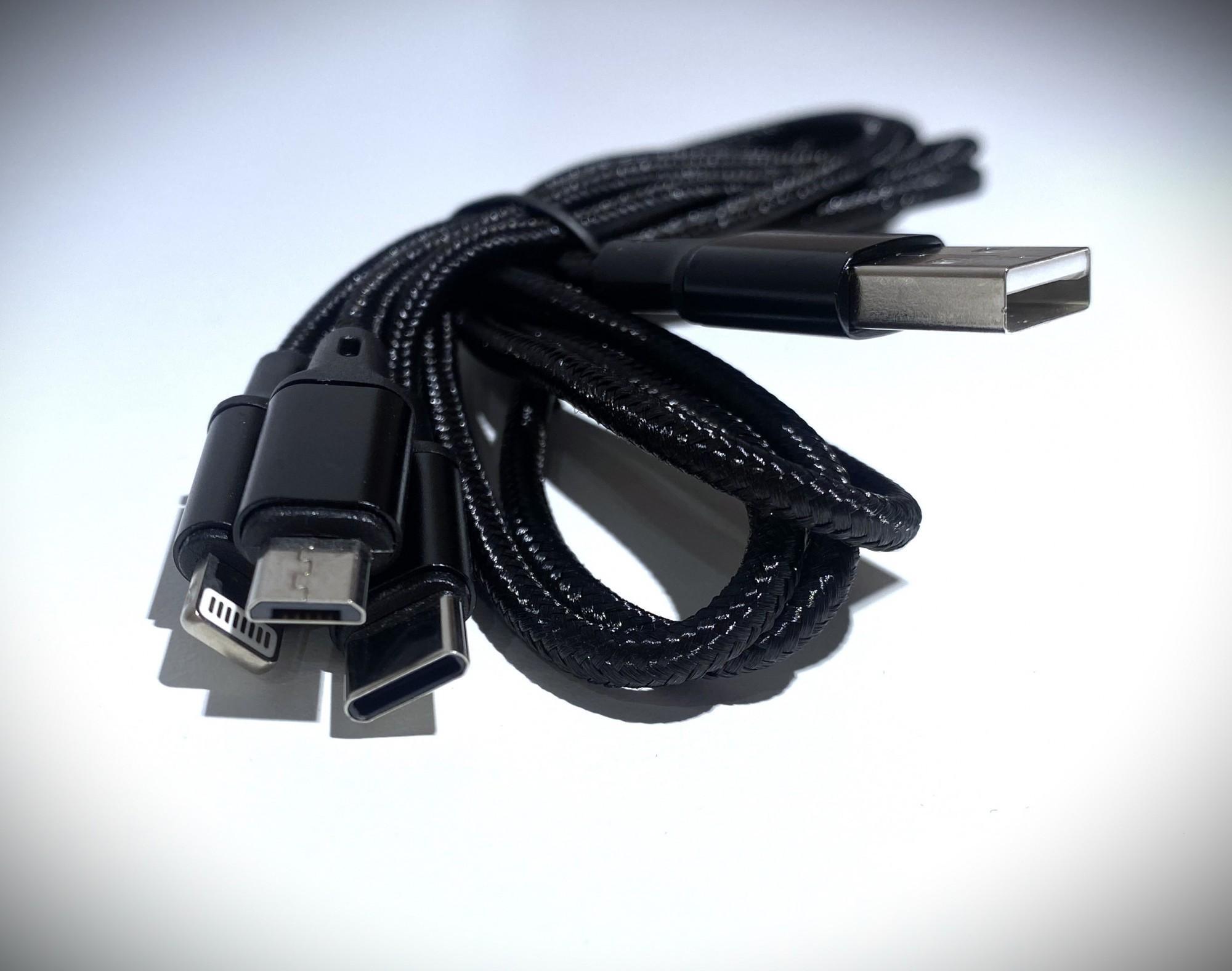 Tootefoto - Juhe USB → Juhe 3in1 MicroUSB+Type-C+Lightning
