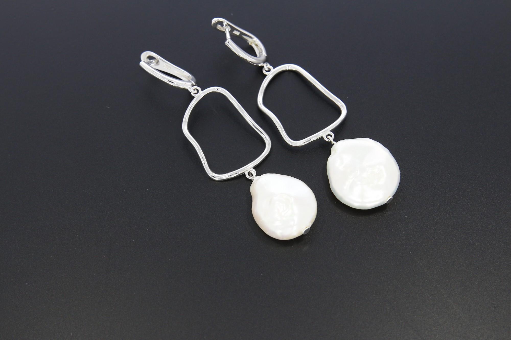 Tootefoto - Hõbekõrvarõngad 925* Pärlid! Deva Jewelry