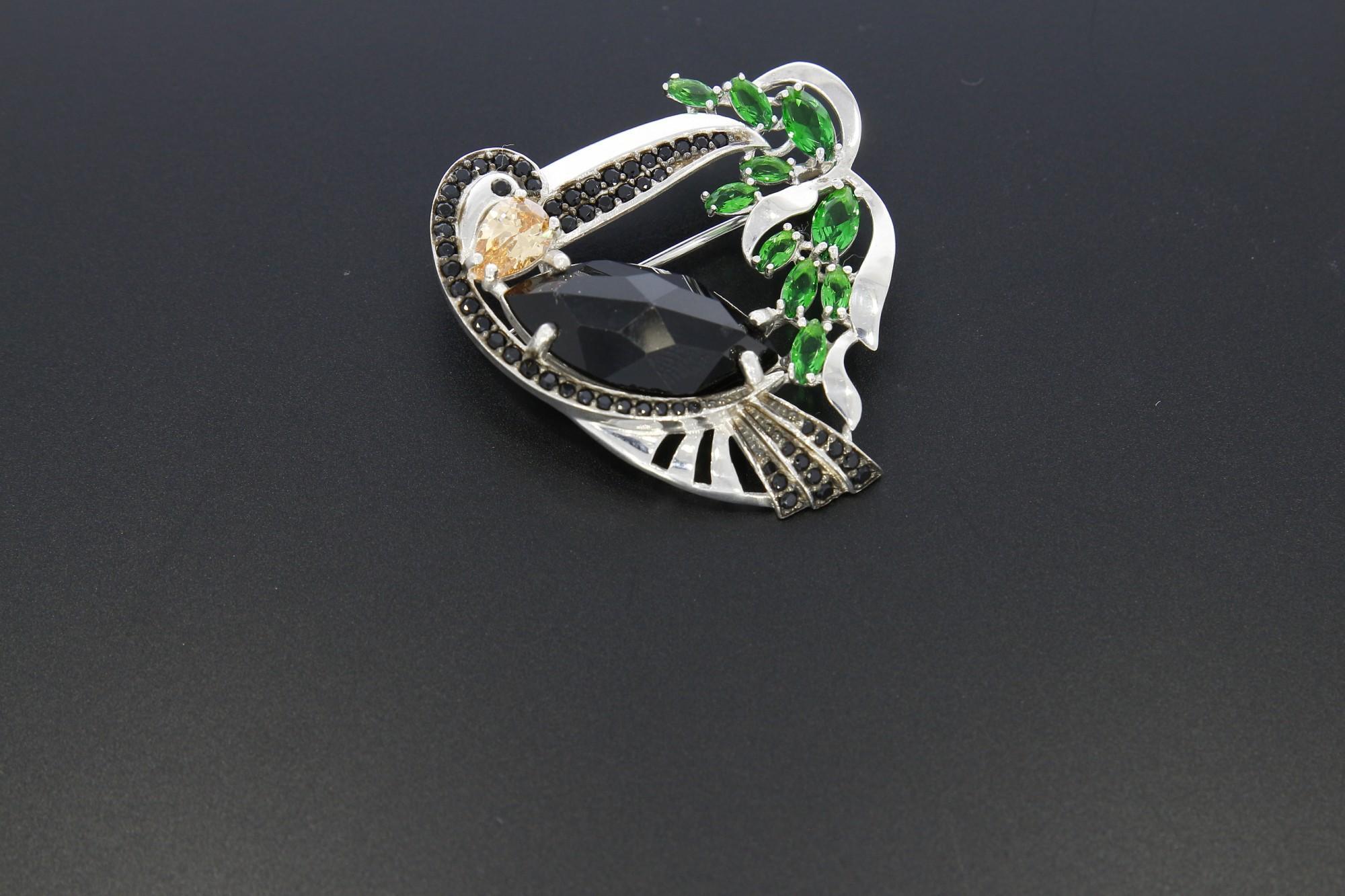 Tootefoto - Hõbepross 925* Tsirkoonid Deva Jewelry