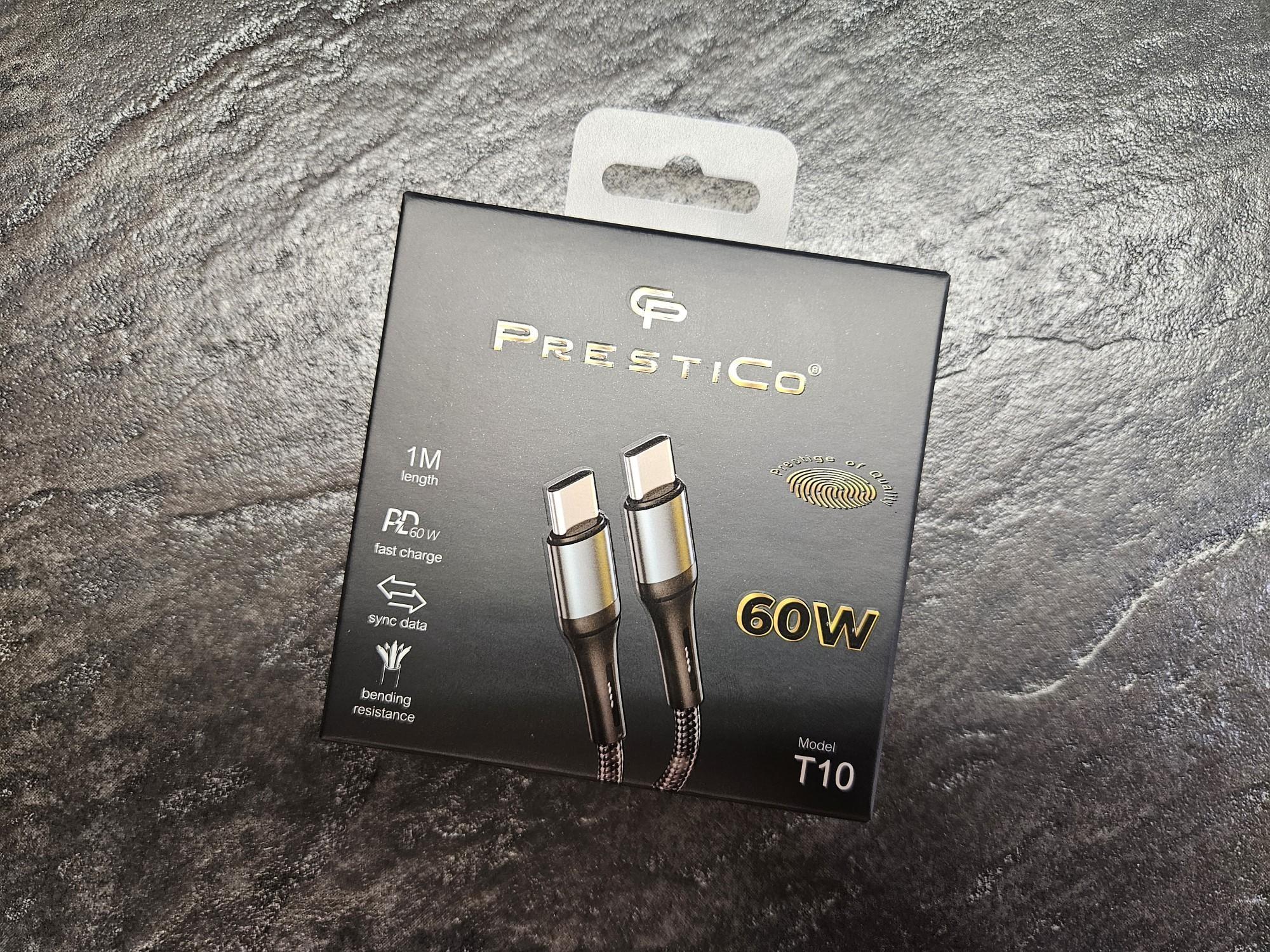 Tootefoto - Juhe PRESTICO T10 USB-C - USB-C 60W PD must