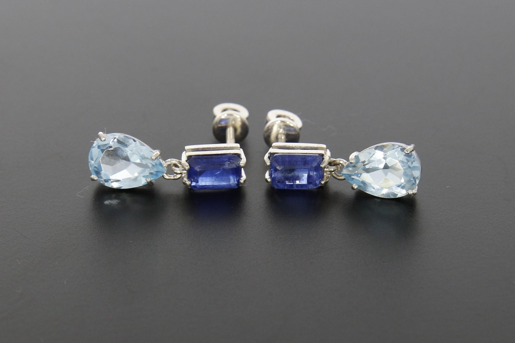 Tootefoto - Hõbekõrvarõngad 925* Topaasid! Tsirkoonid! Dewa Jewelr