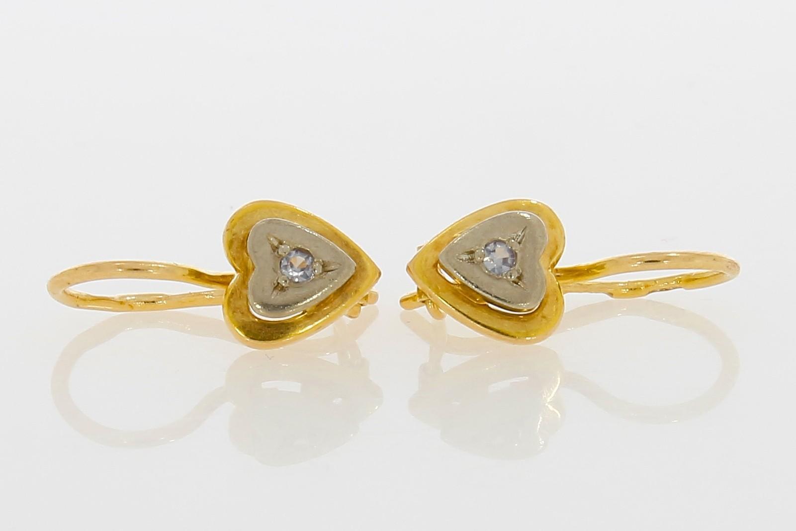 Tootefoto - Kuldkõrvarõngad 585* Briljandid