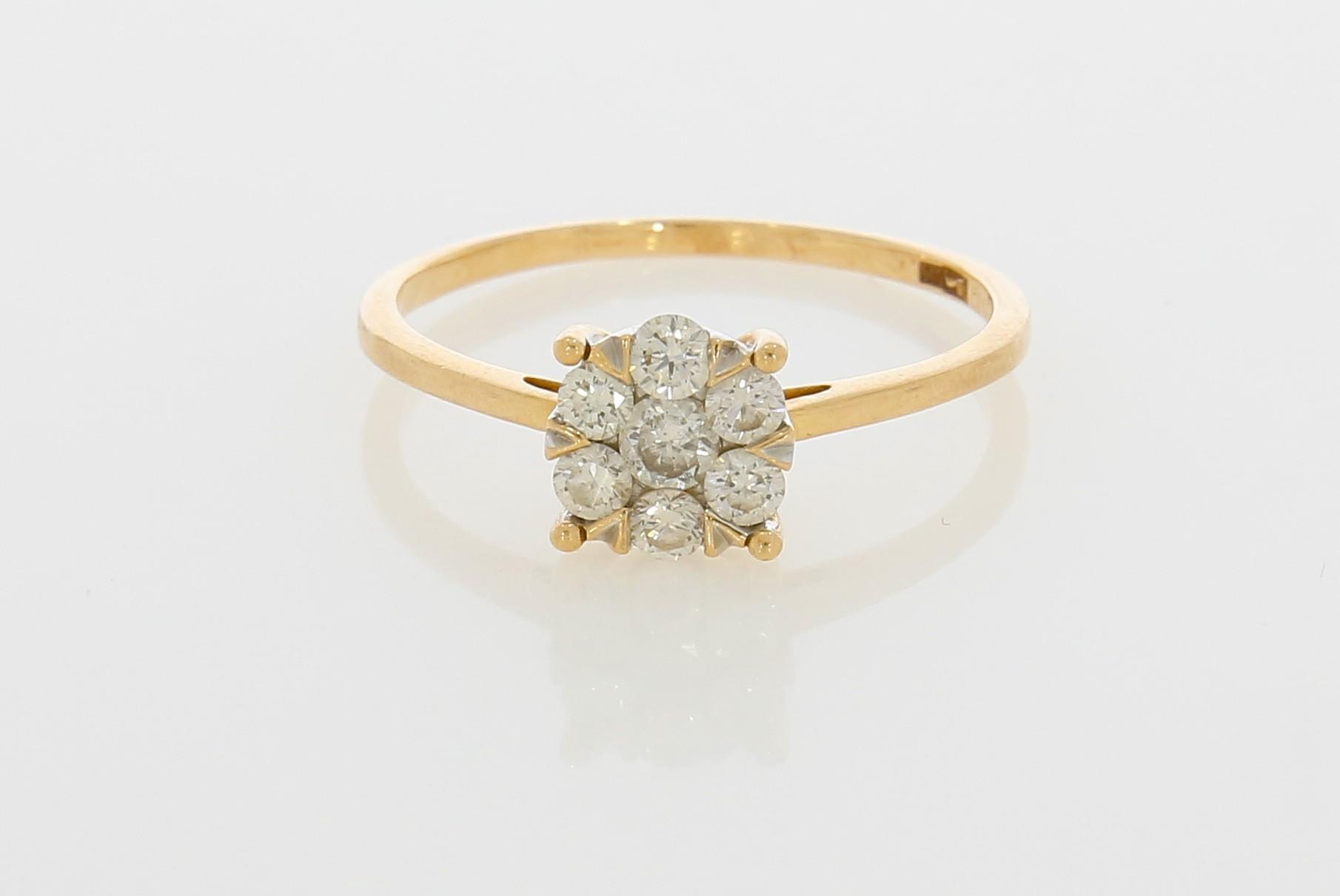 Tootefoto - Kuldsõrmus 585* Briljandid 0