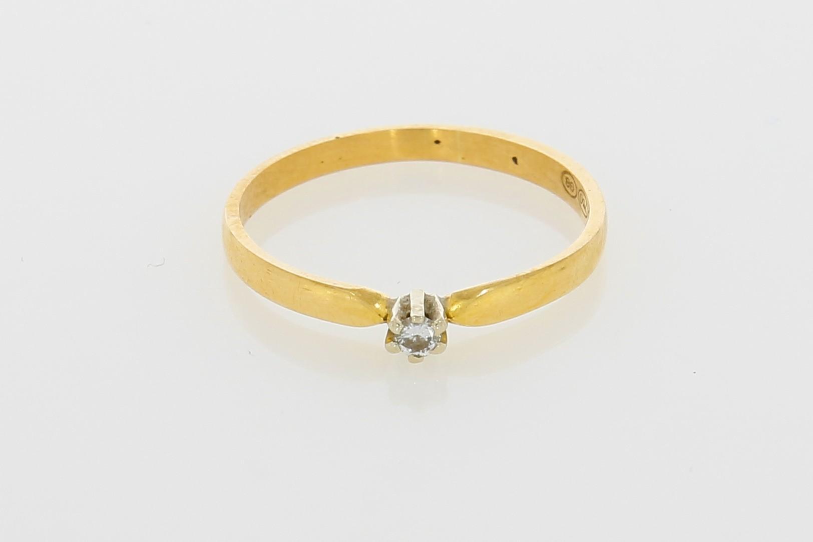 Tootefoto - Kuldsõrmus 750* Briljant