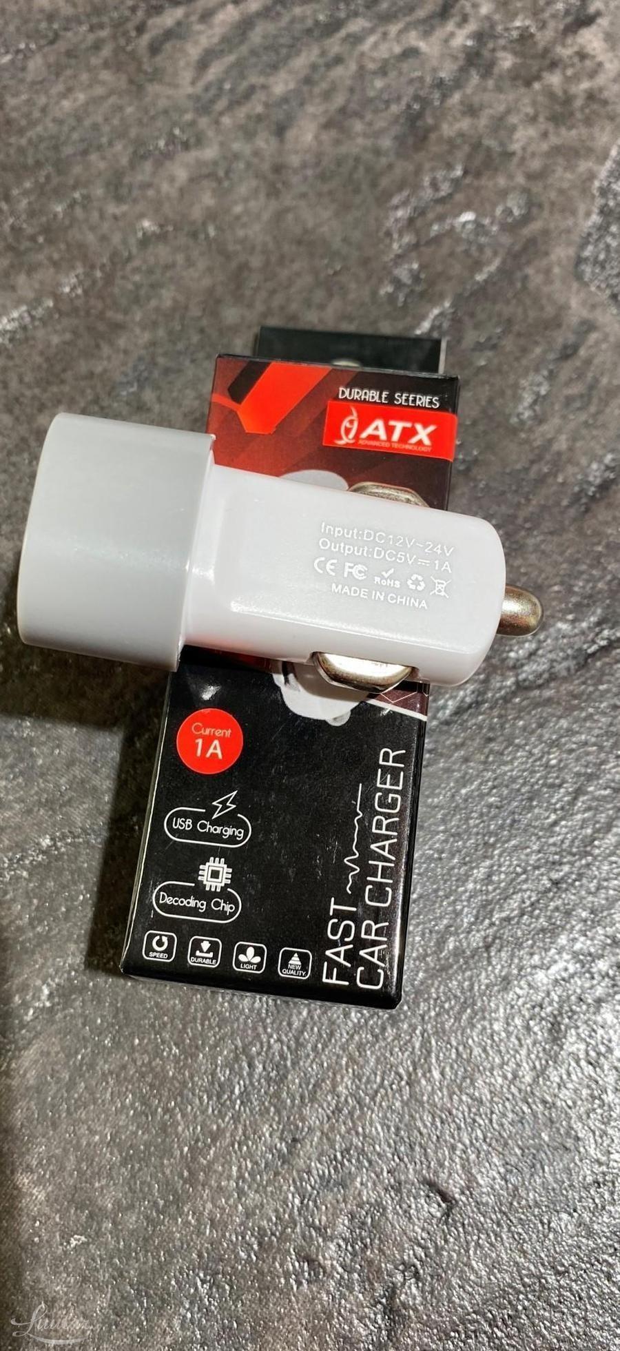Tootefoto - Autolaadija ATX MINI 1A 2xUSB