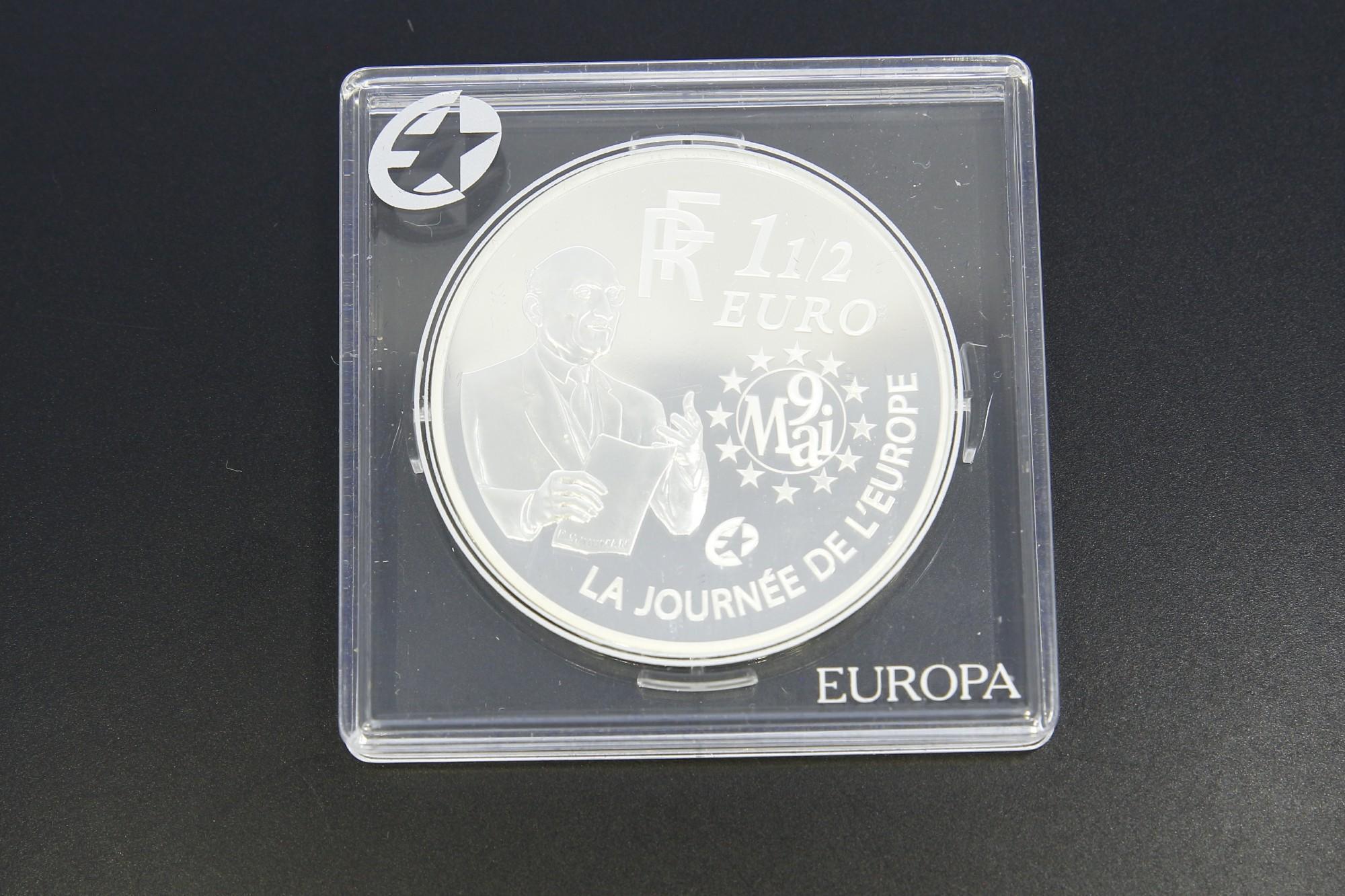 Tootefoto - Hõbemünt 900* 1½ Euro Journée de l'Europe