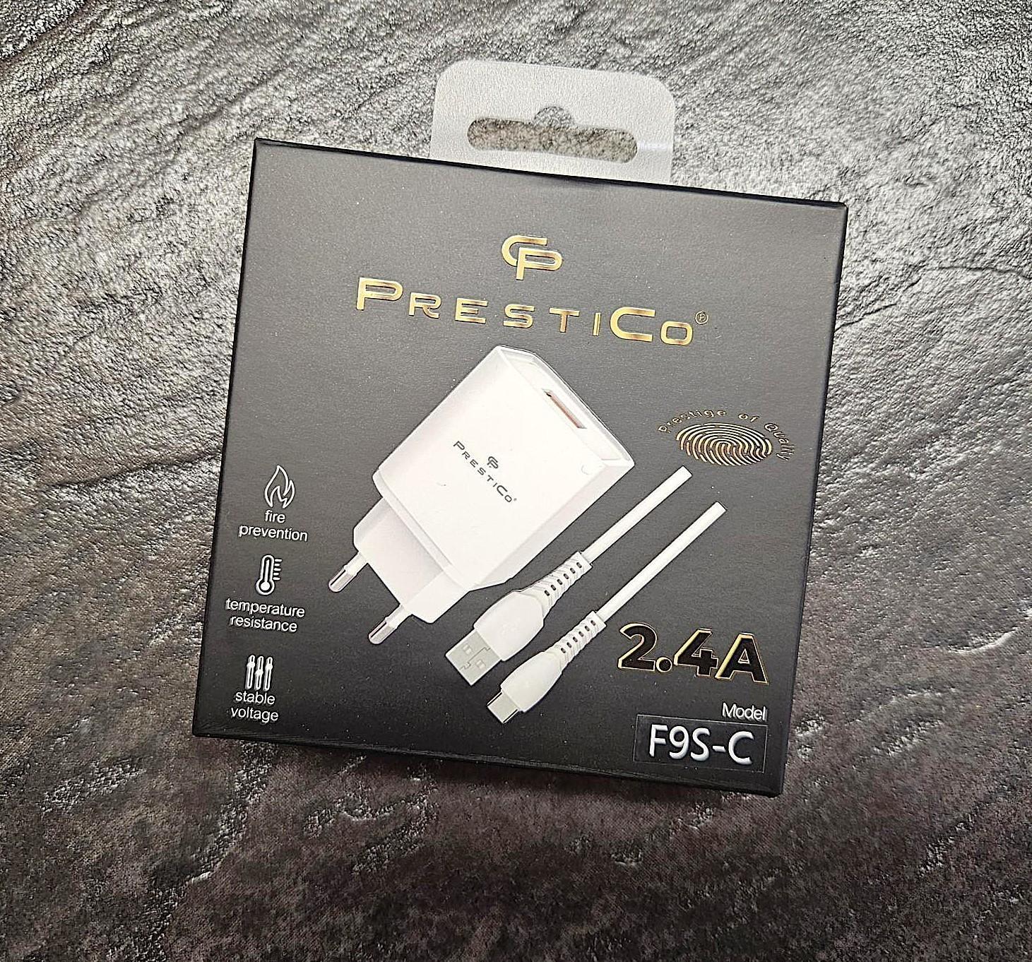 Tootefoto - Laadija PRESTICO F9S 1xUSB + Juhe USB-C 2