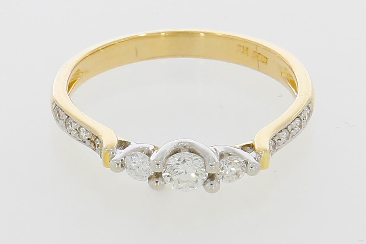 Tootefoto - Kuldsõrmus 585* Briljandid 0