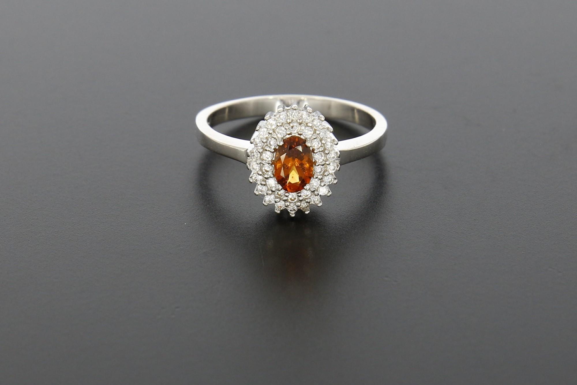 Tootefoto - Hõbesõrmus 925* Oranz Granaat Deva Jewelry!