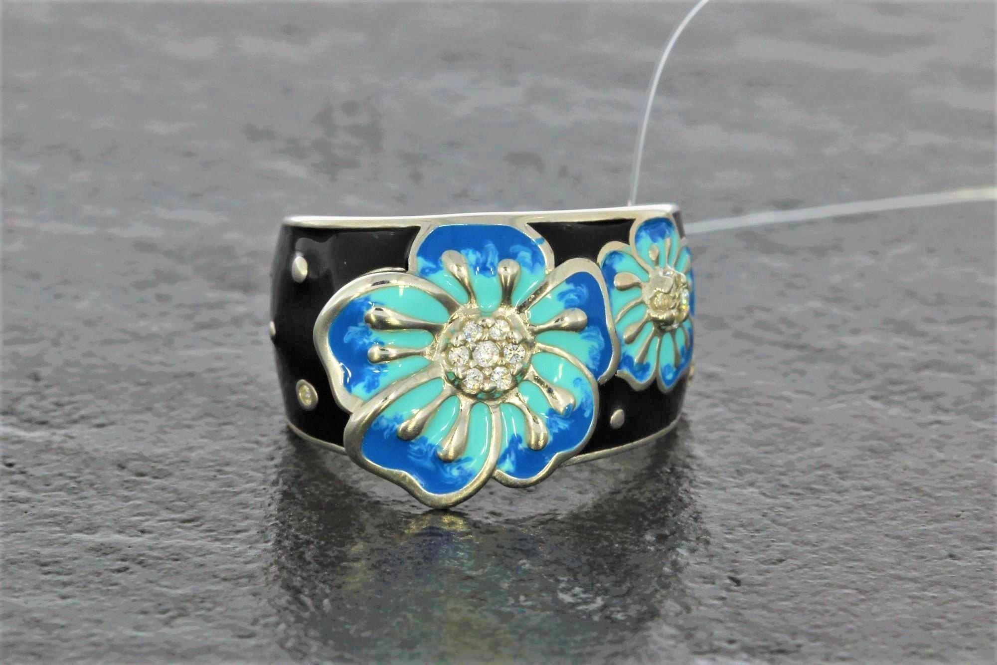 Tootefoto - Hõbesõrmus 925* Email Sokolov