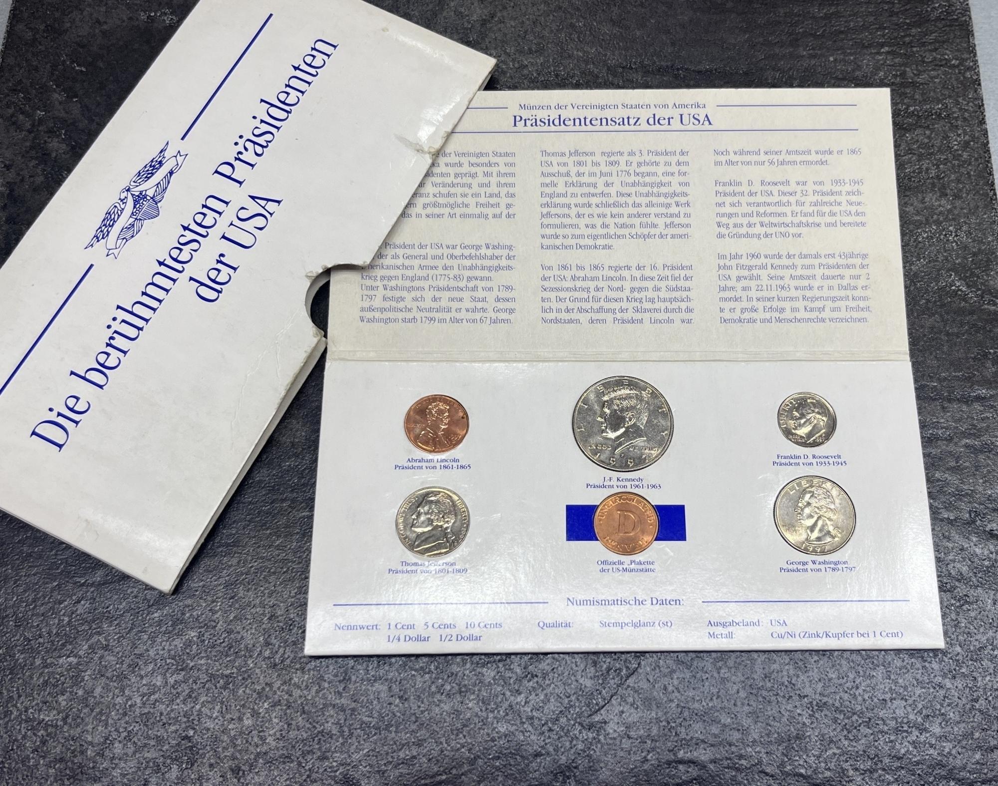 Tootefoto - Mündid "Nabor monet USA" 1997a