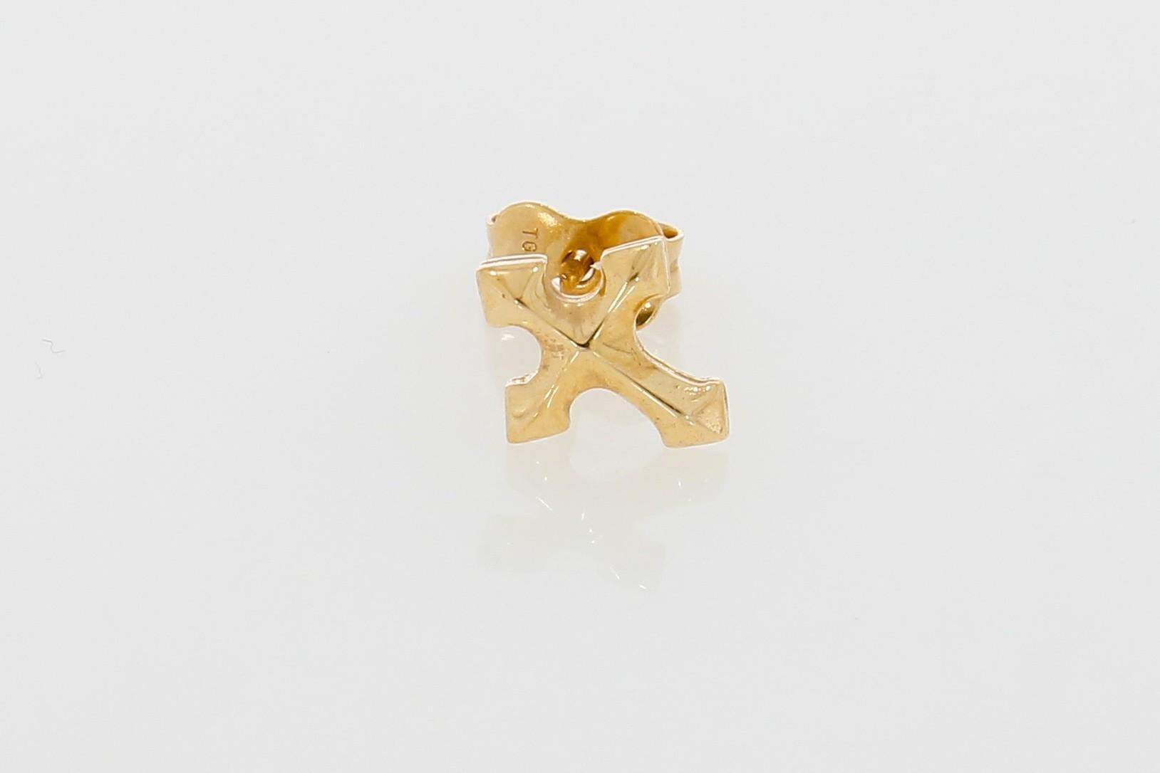 Tootefoto - Üksik kuldkõrvarõngas 585*