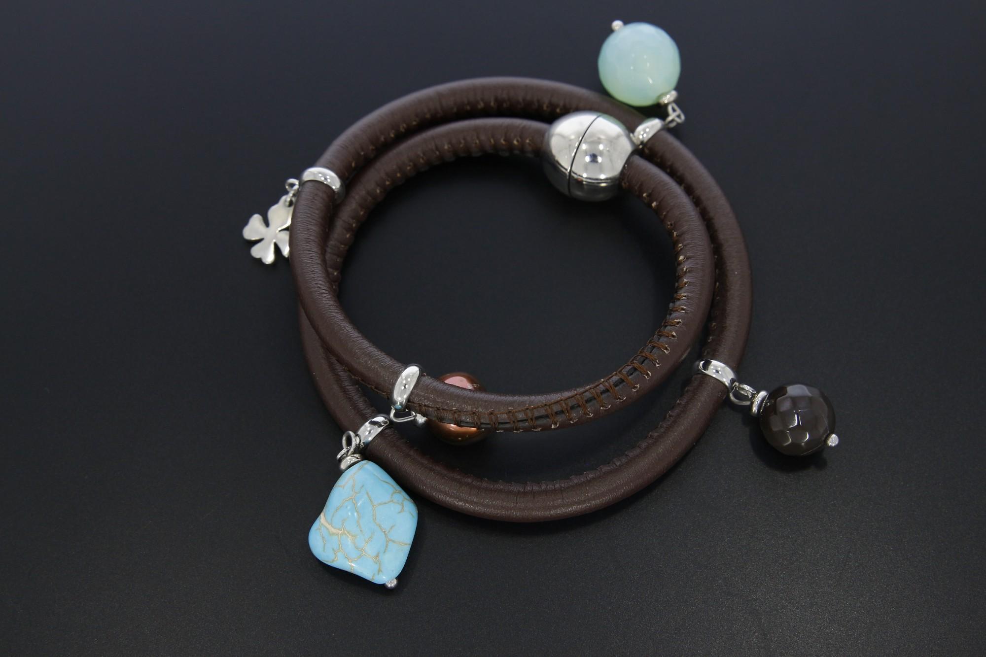 Tootefoto - Pärliga käevõru Pärl+Ahhaat Gaura