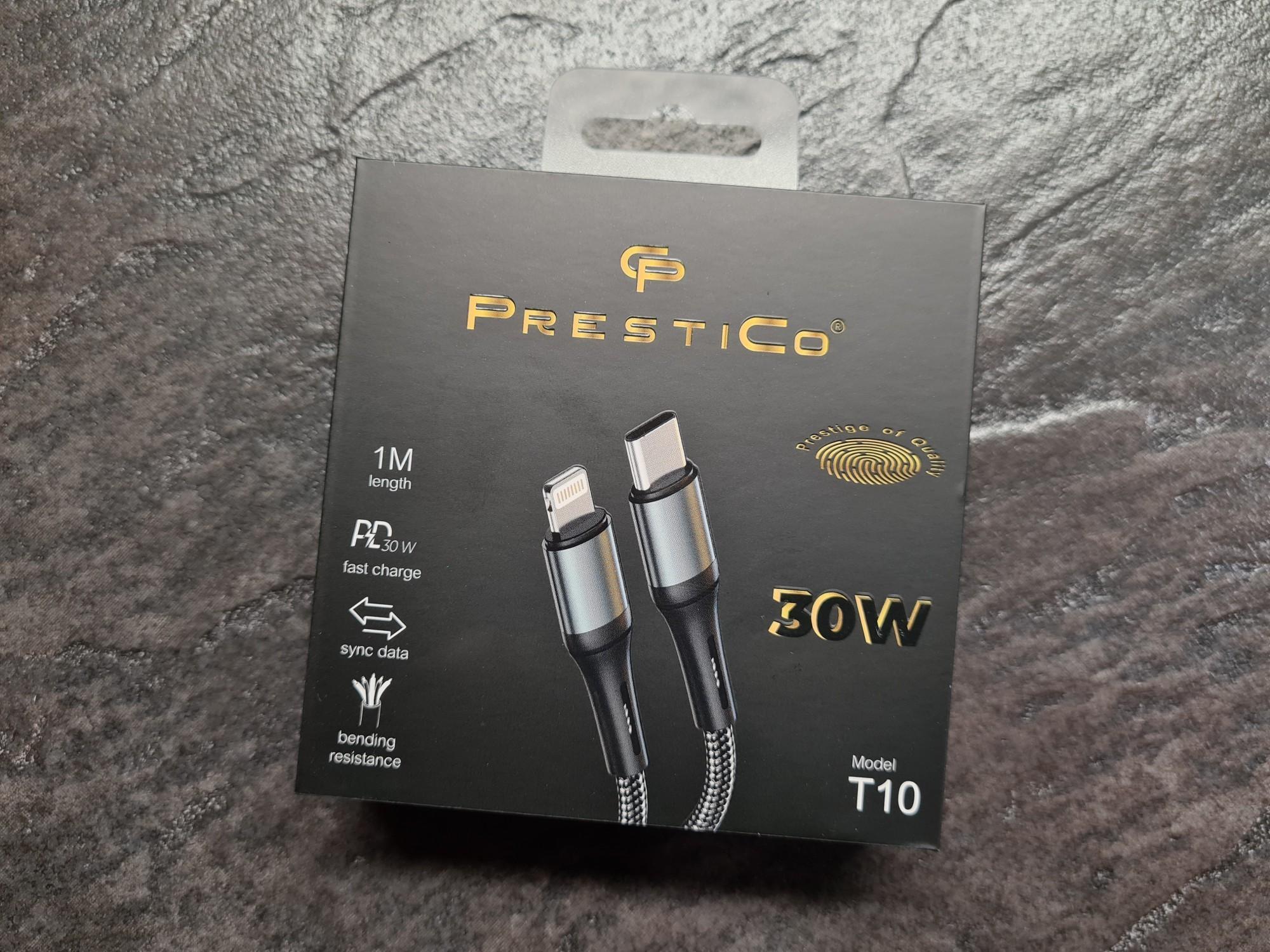 Tootefoto - Juhe PRESTICO T10 USB Type-C - Lightning 30W PD must