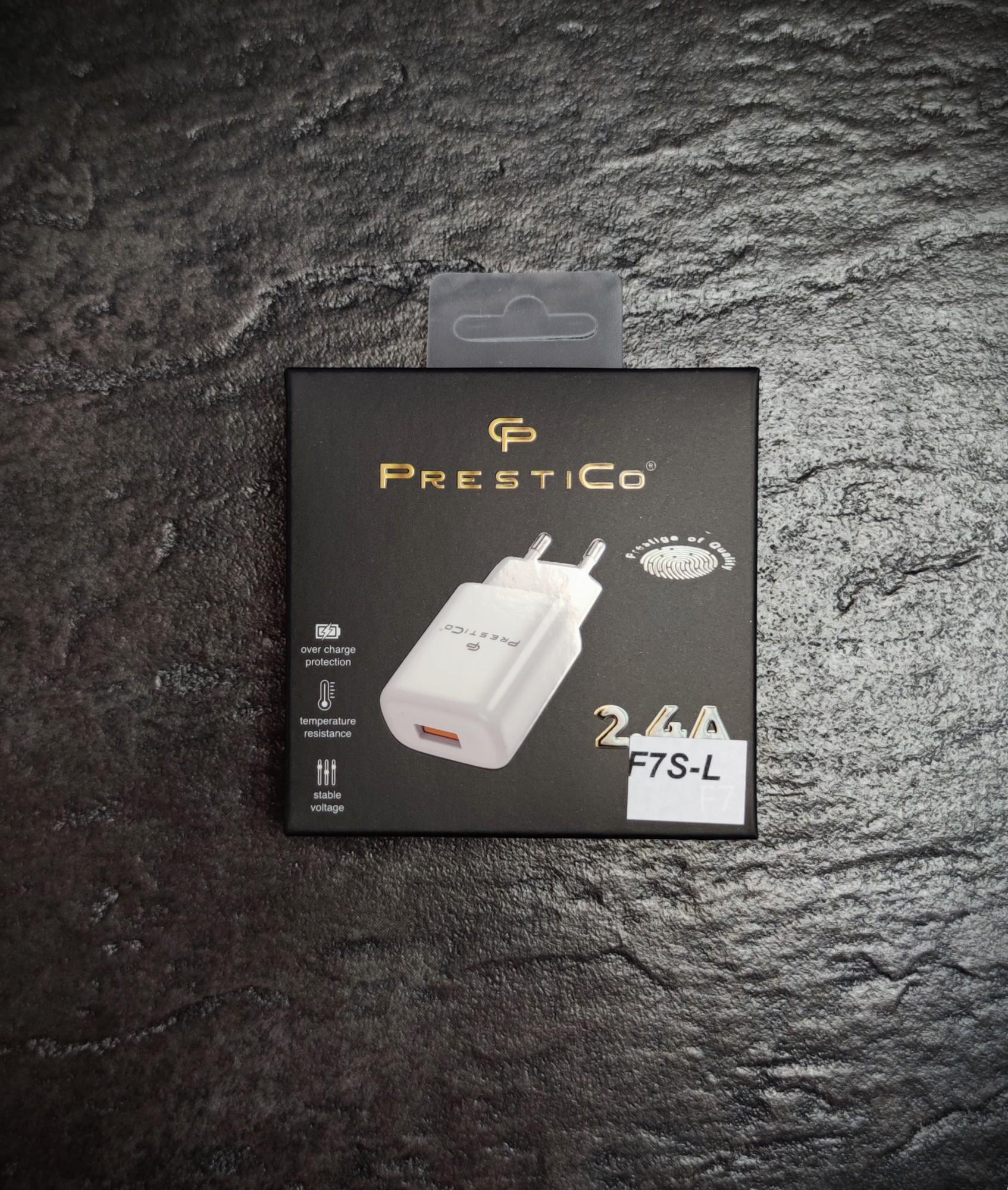 Tootefoto - Laadija PRESTICO F7S 1xUSB + Juhe Lightning 2