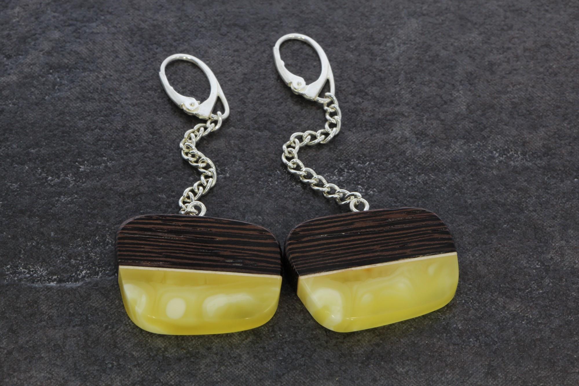 Tootefoto - Kõrvarõngad merevaiguga Käsitöö UUED Kampus