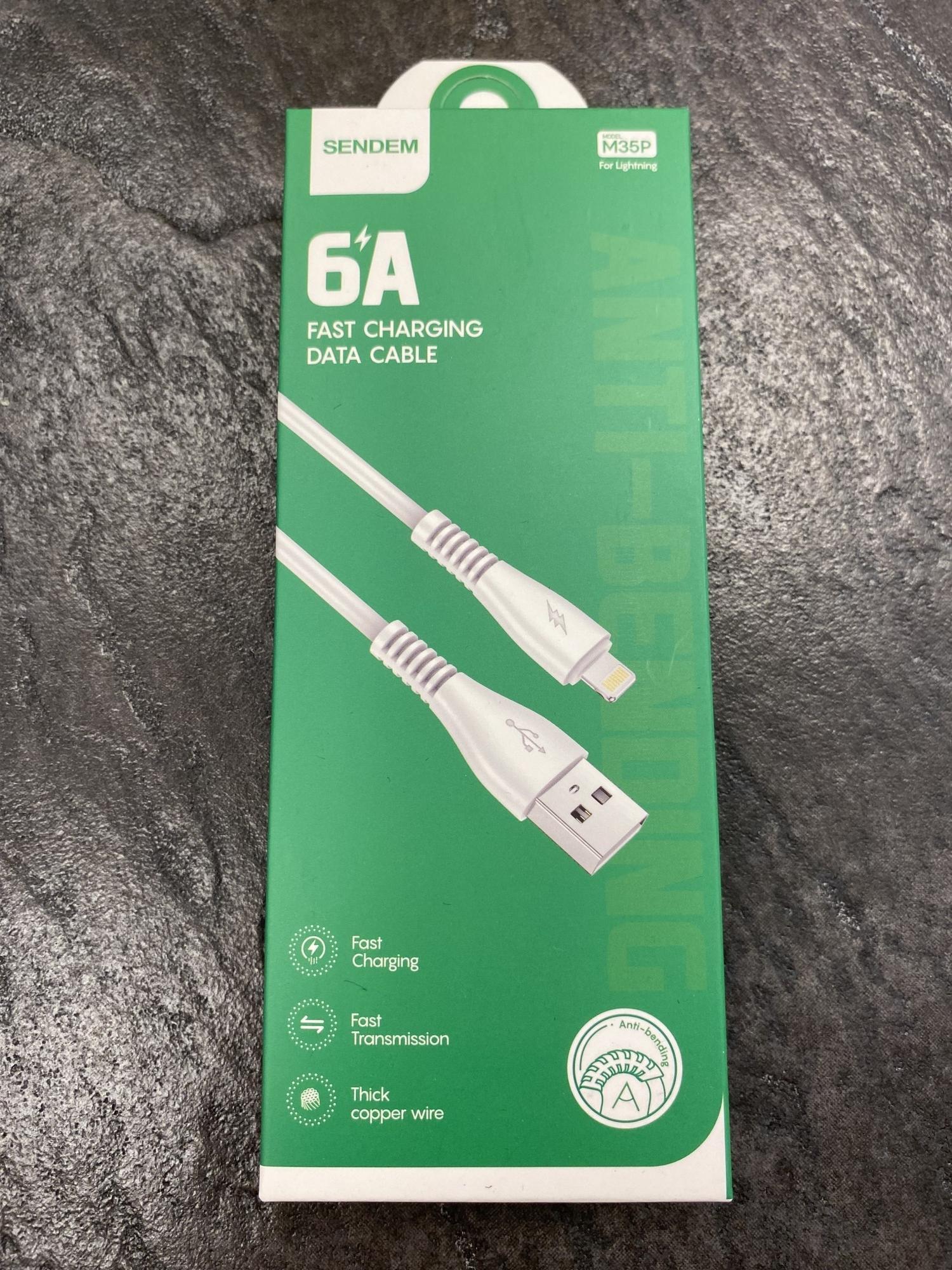 Tootefoto - Juhe SENDEM M35P USB - Lightning 6A valge