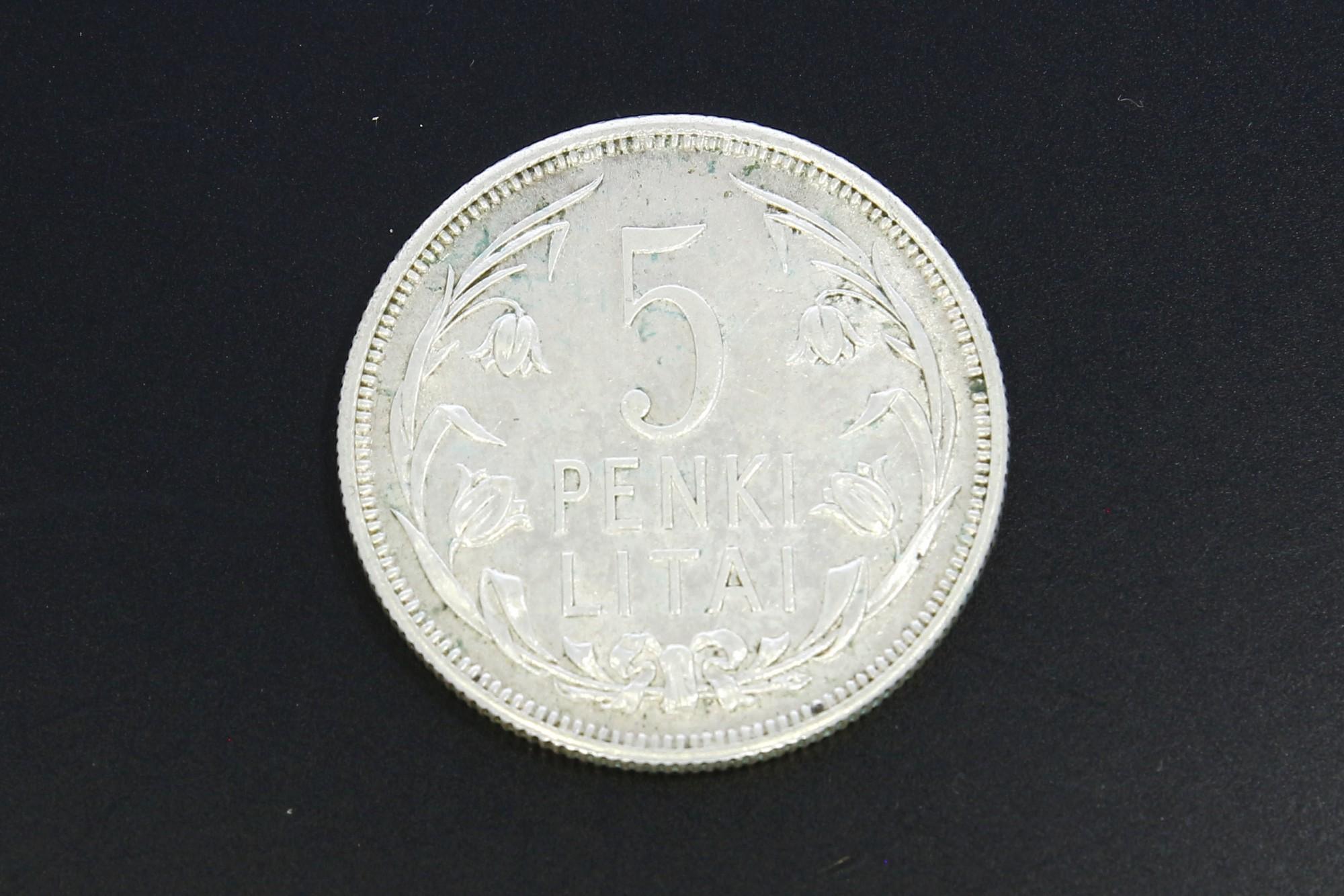 Tootefoto - Hõbemünt 500* 5 Litai 1925a