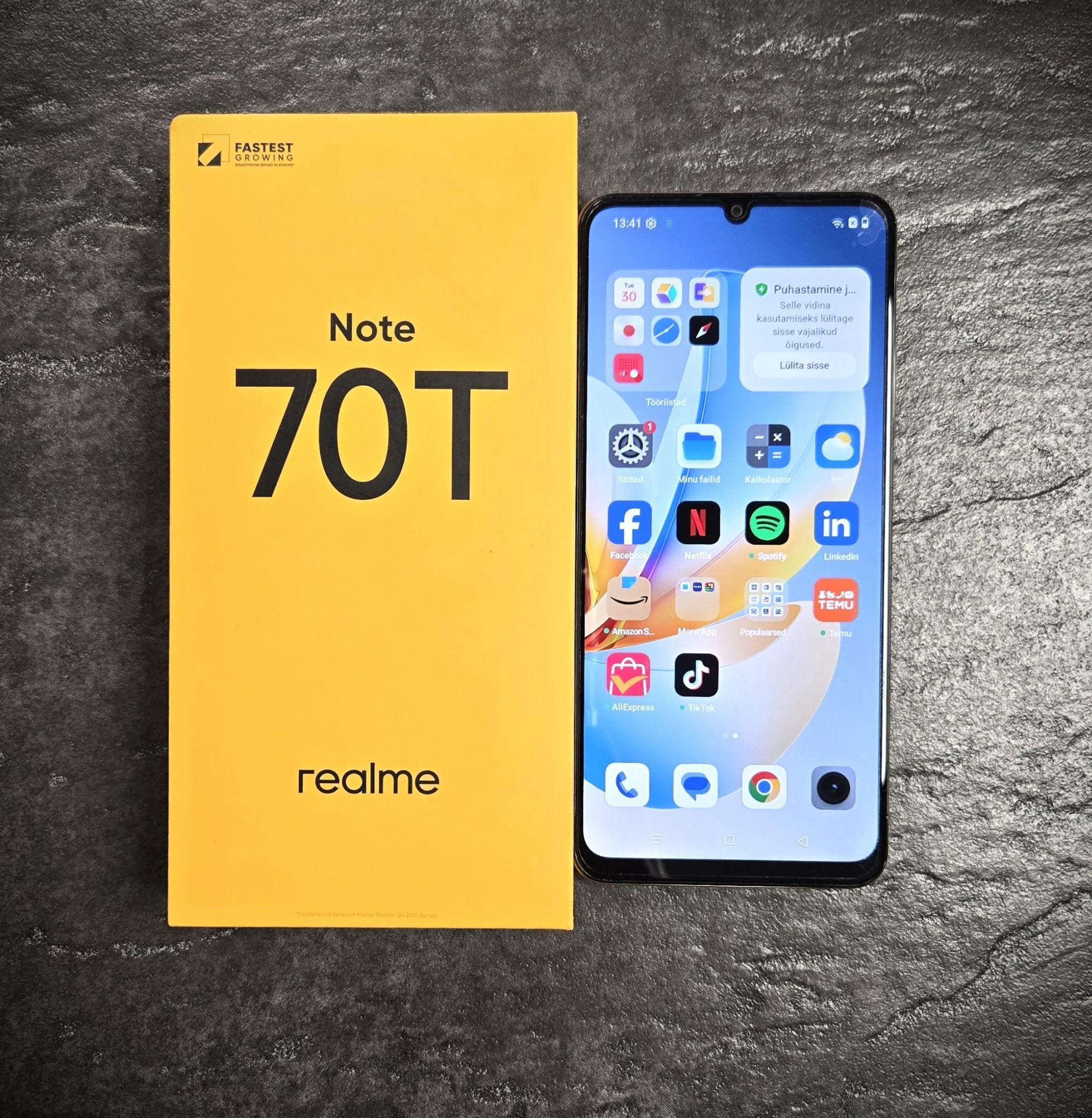 Tootefoto - Mobiiltelefon Realme Note 70T 128GB