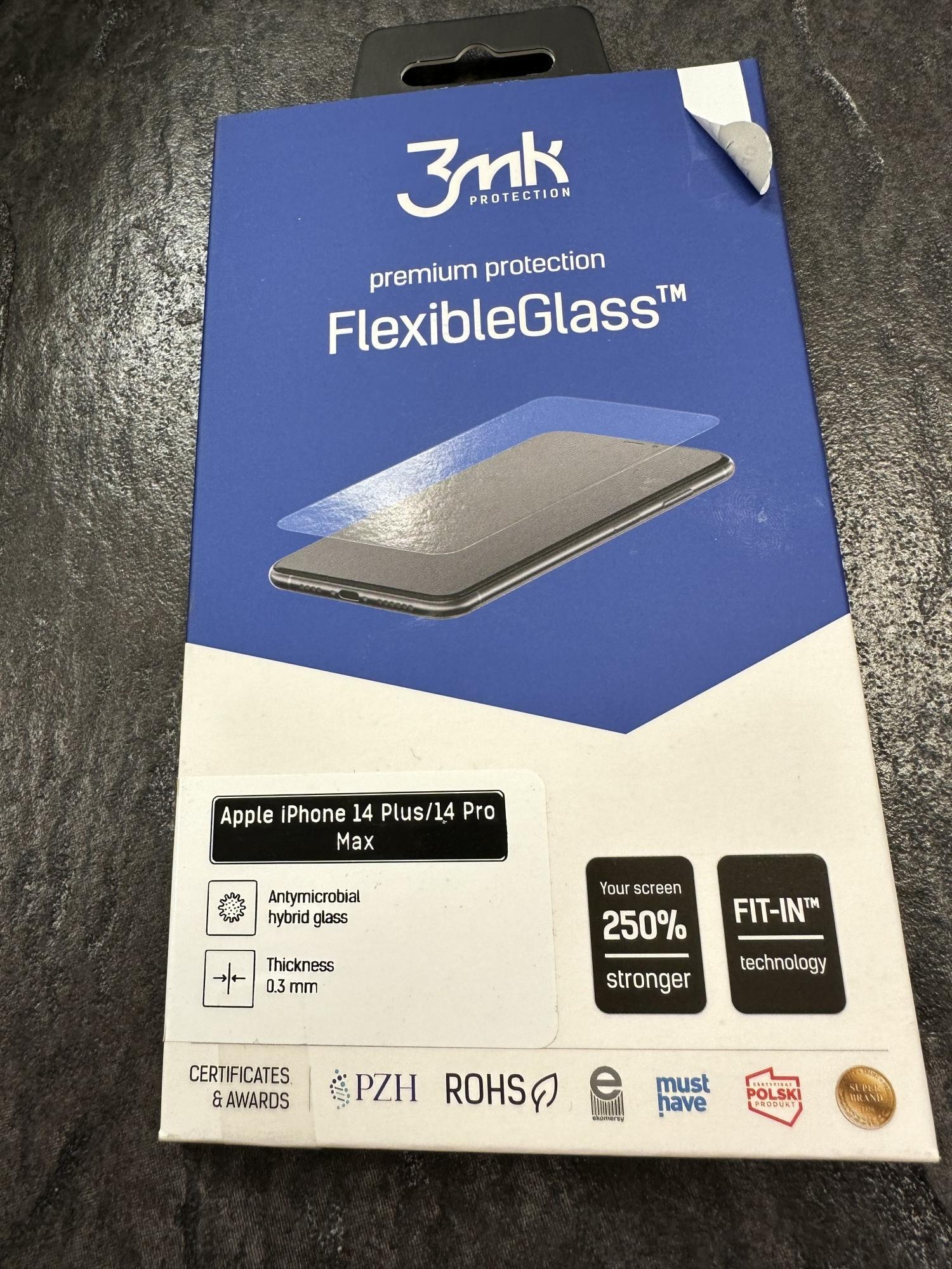 Tootefoto - Kaitseklaas iPhone 14 Pro Max /14 Plus 3MK Flexible