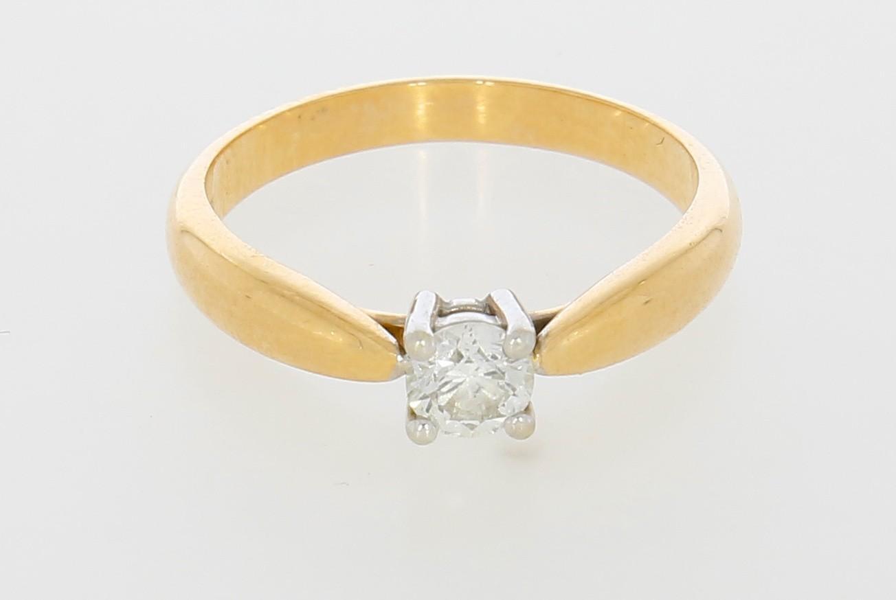 Tootefoto - Kuldsõrmus 585* Briljant 0,28ct