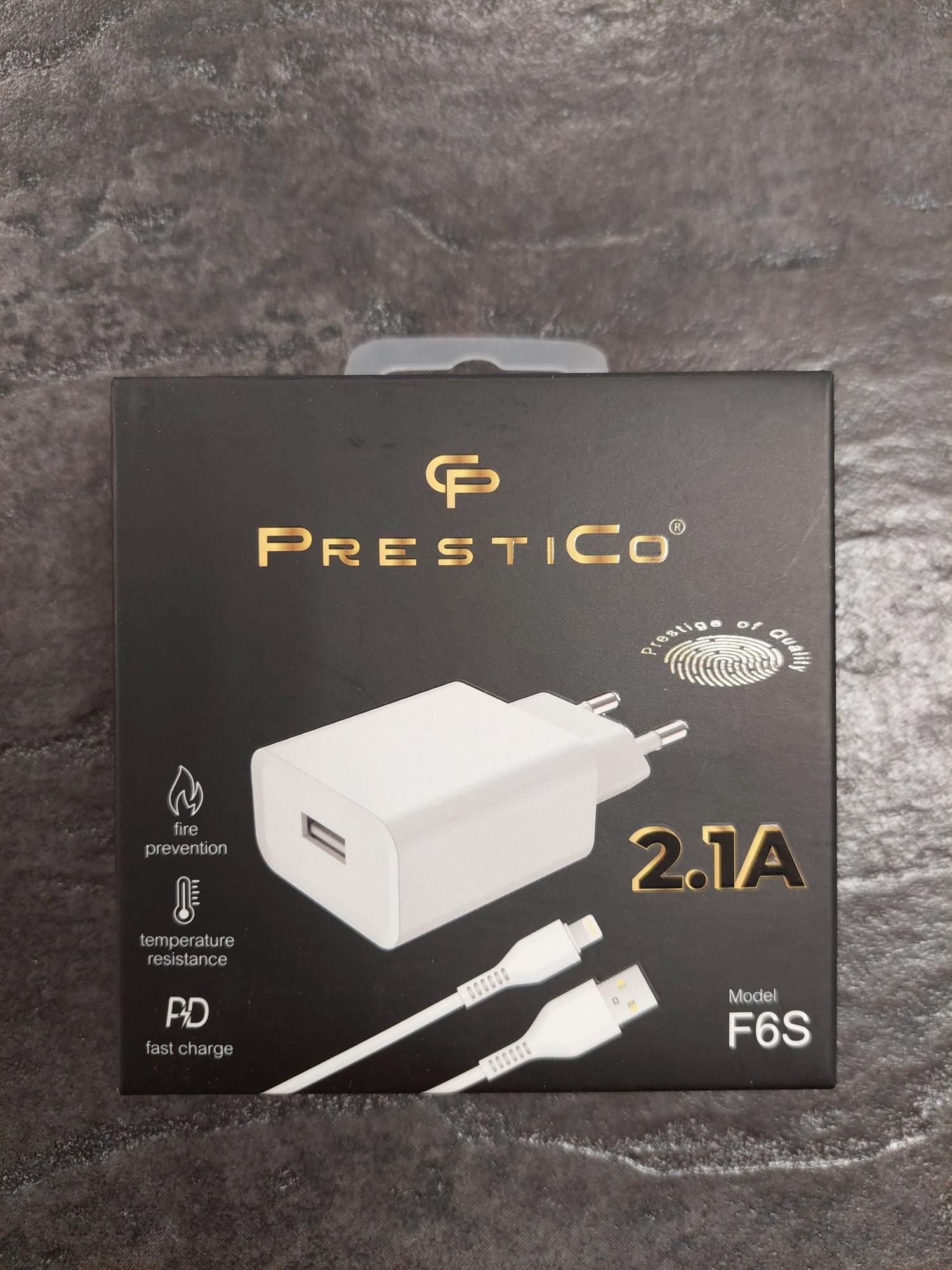 Tootefoto - Laadija PRESTICO USB 2A + Lightning