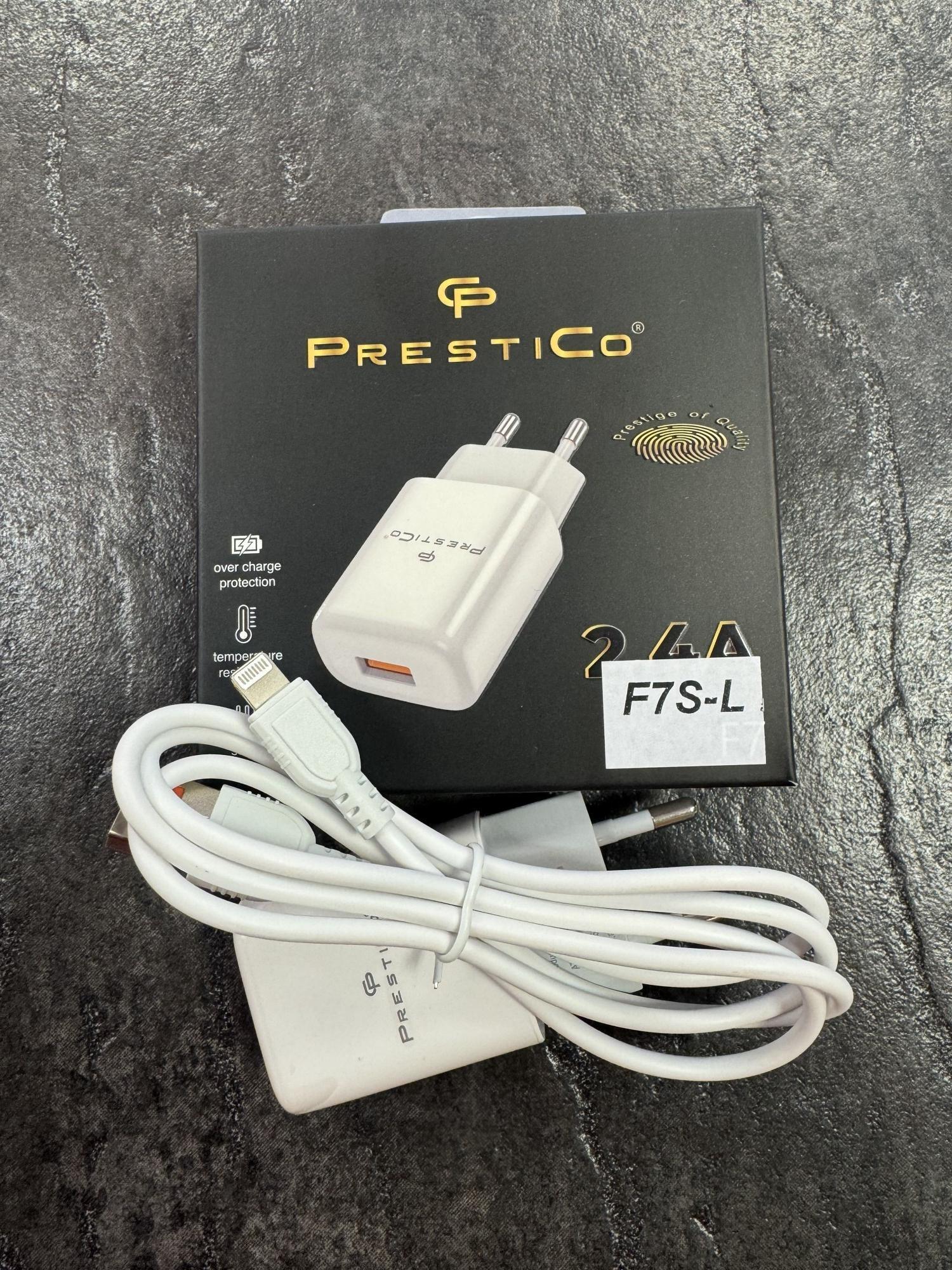 Tootefoto - Laadija PRESTICO F7S 1xUSB + Juhe Lightning 2