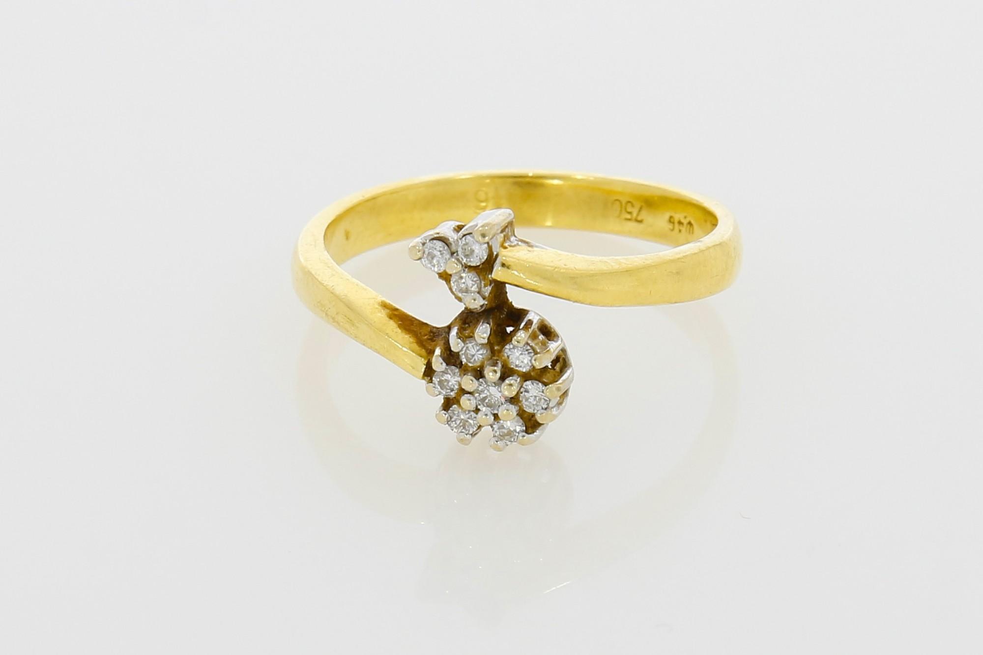 Tootefoto - Kuldsõrmus 750* Briljandid