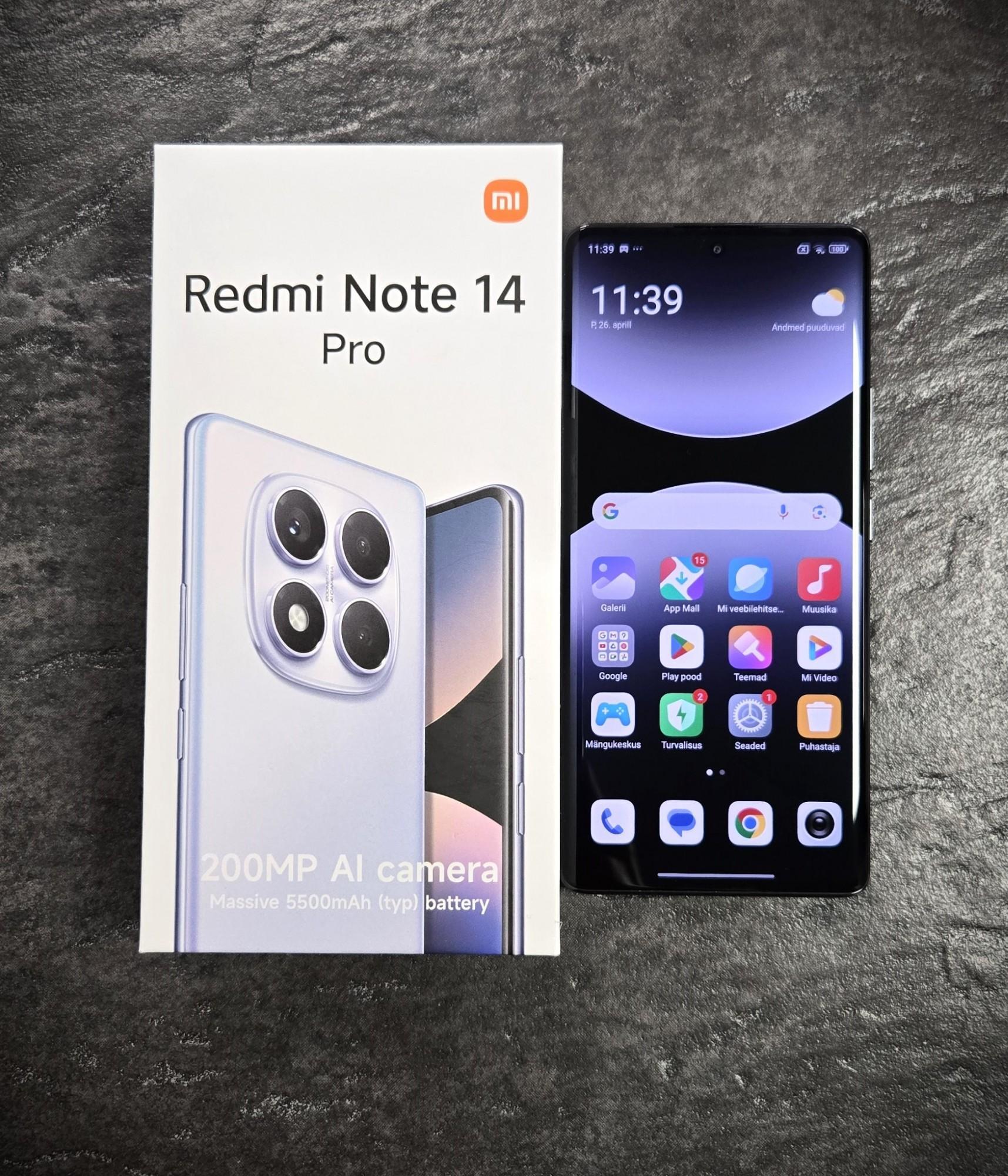 Tootefoto - Mobiiltelefon Xiaomi Redmi Note 14 Pro 256GB