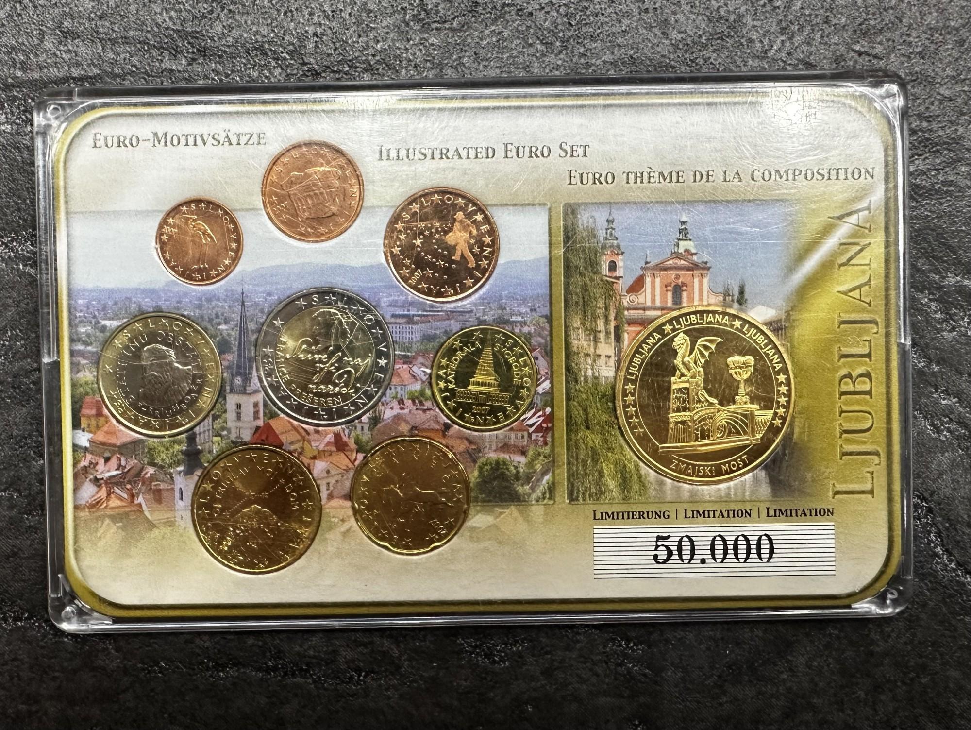 Tootefoto - Euromündi komplekt Sloveenia 2007