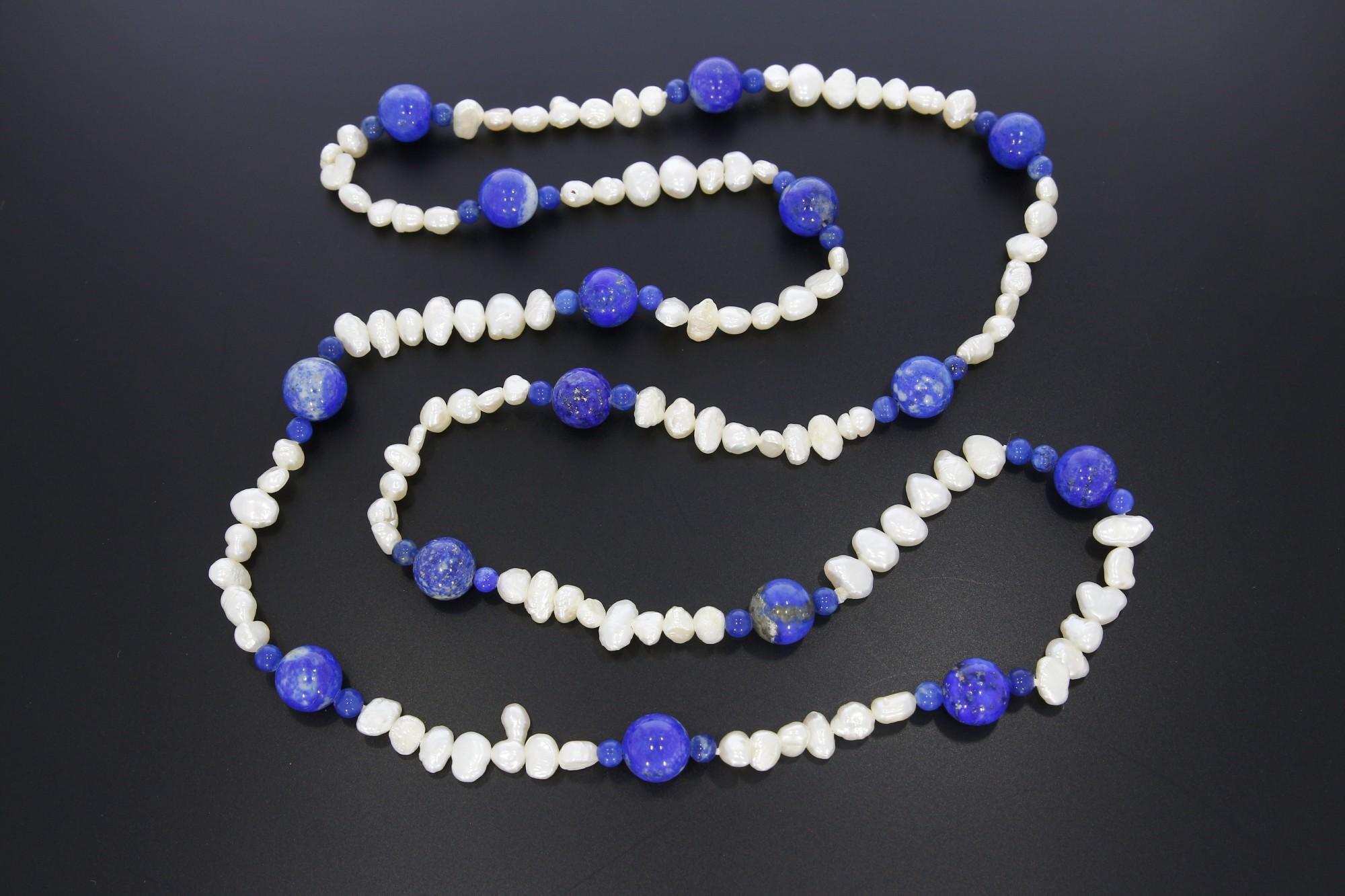 Tootefoto - Kaelakett Lasuriit & Pärlid