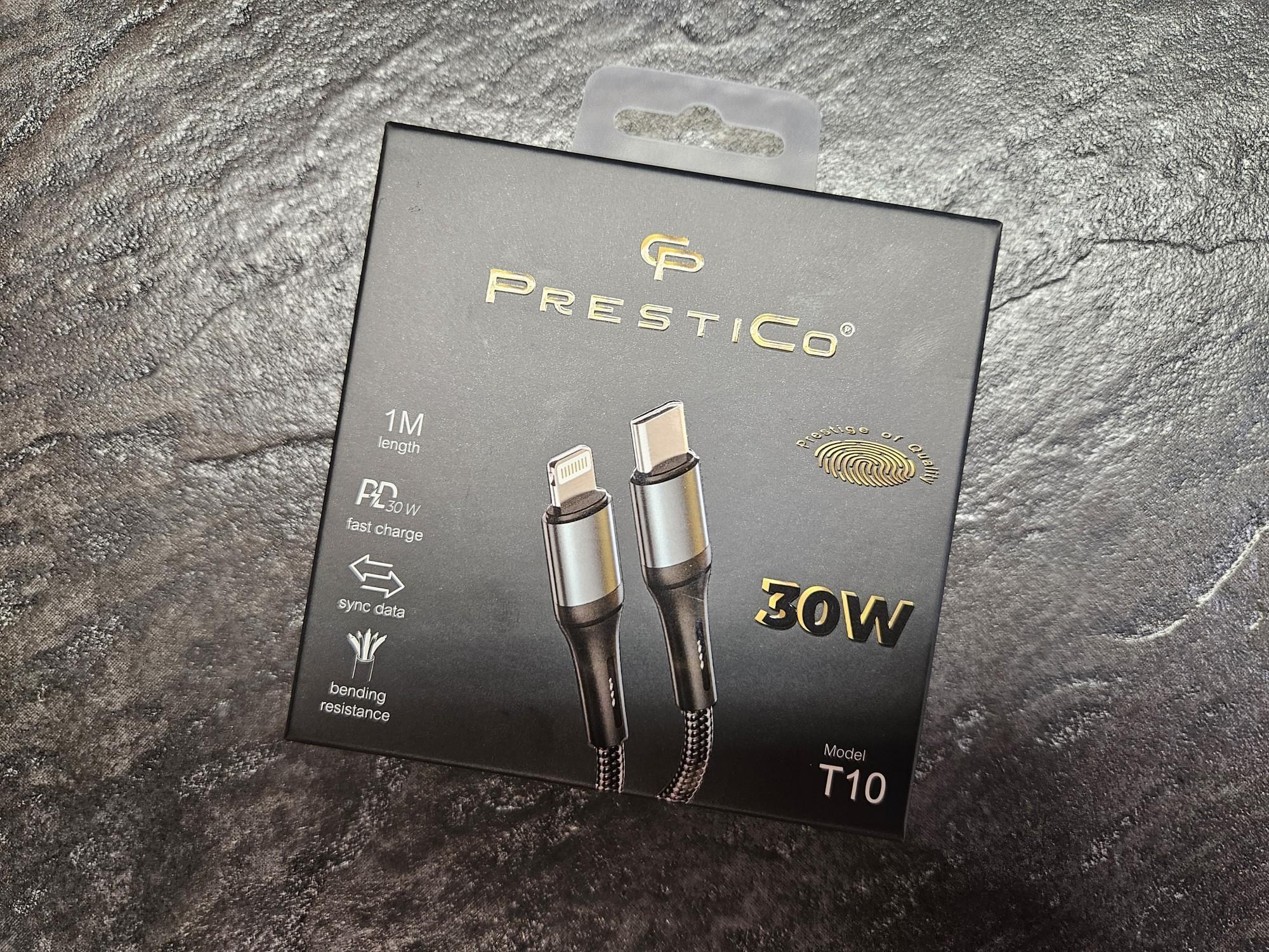 Tootefoto - Juhe PRESTICO T10 USB-C - Lightning 30W PD must