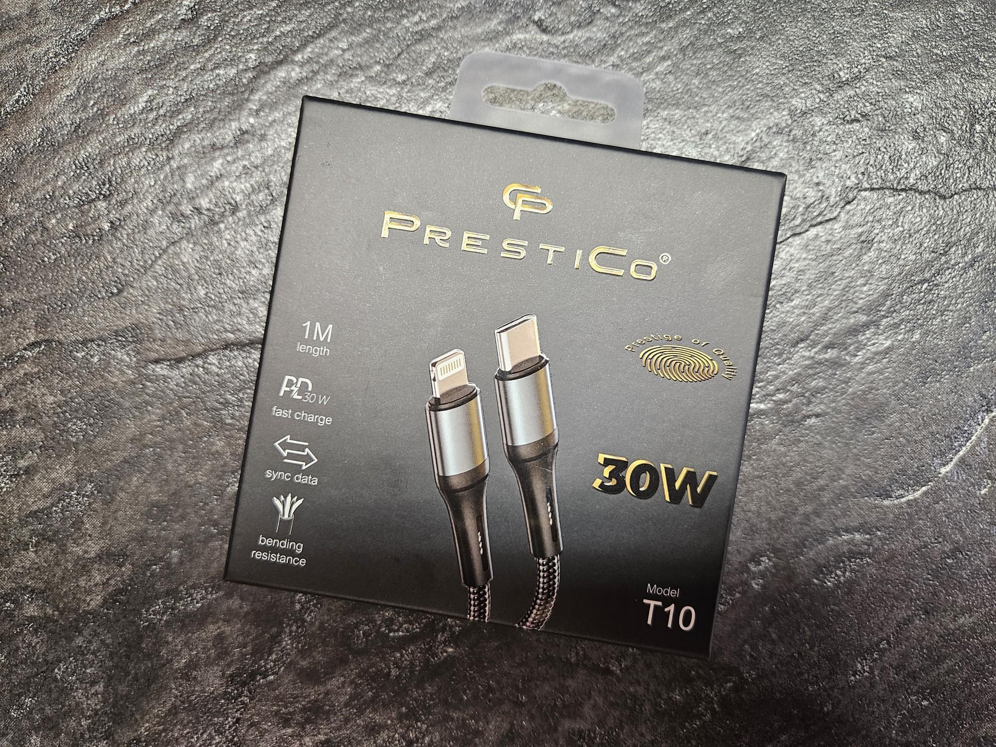 Tootefoto - Juhe PRESTICO T10 USB-C - Lightning 30W PD must